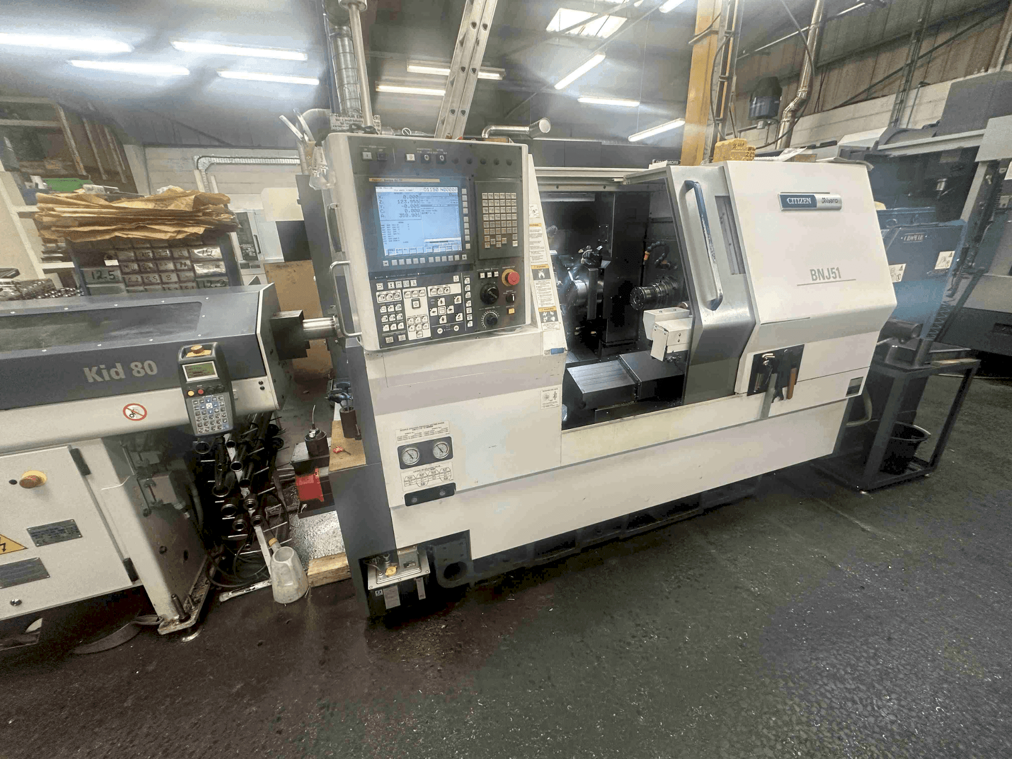 Frontansicht der Citizen Miyano BNJ-51  Maschine