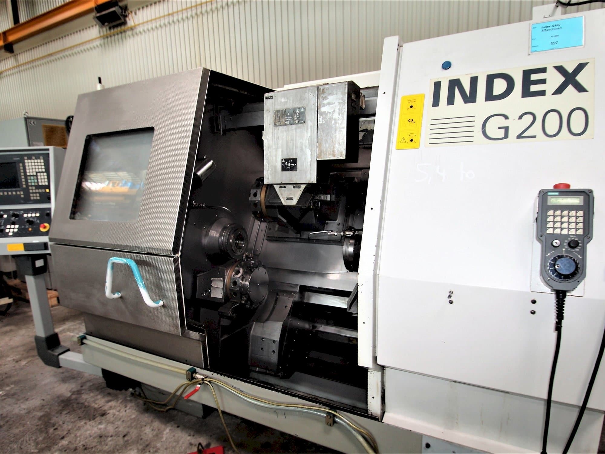 Frontansicht der Index G200  Maschine