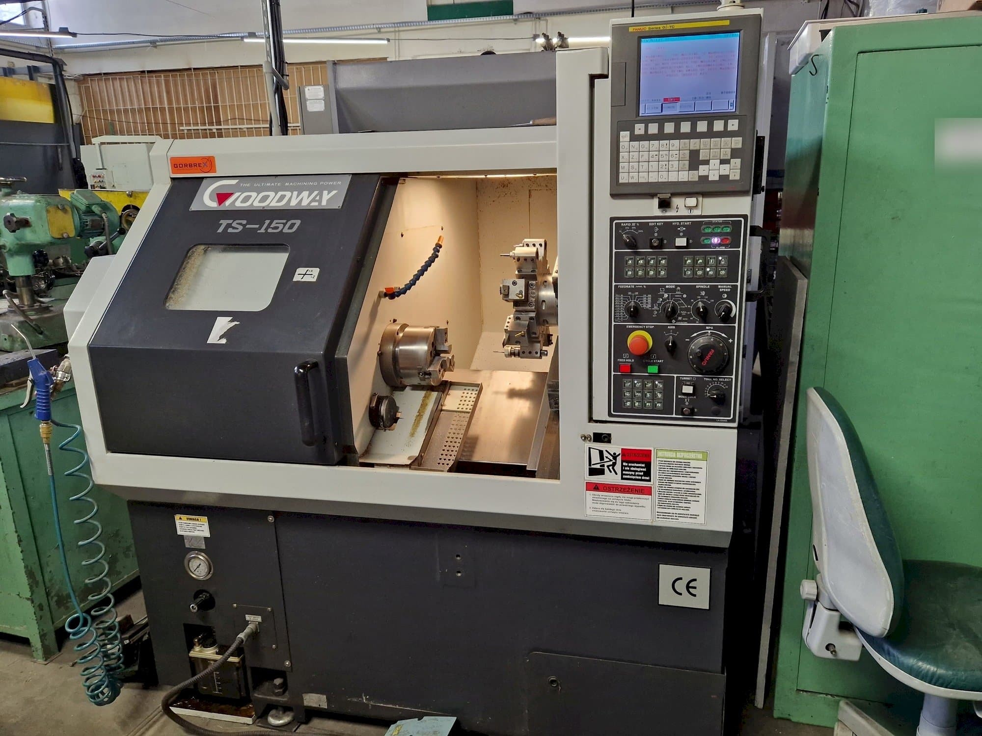 Frontansicht der Goodway TS-150M  Maschine