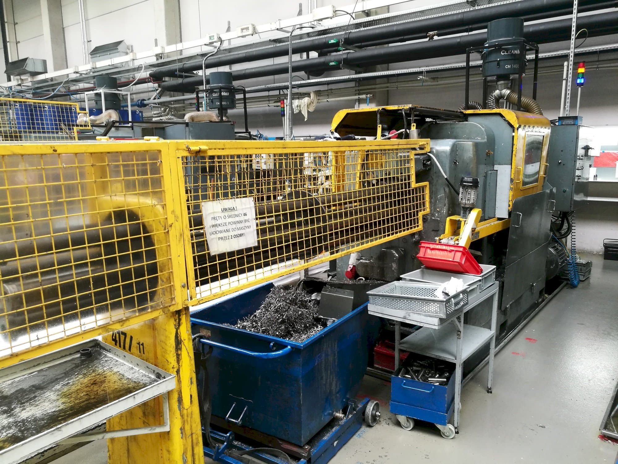 Frontansicht der Wickman 1  3/8"-6  Maschine