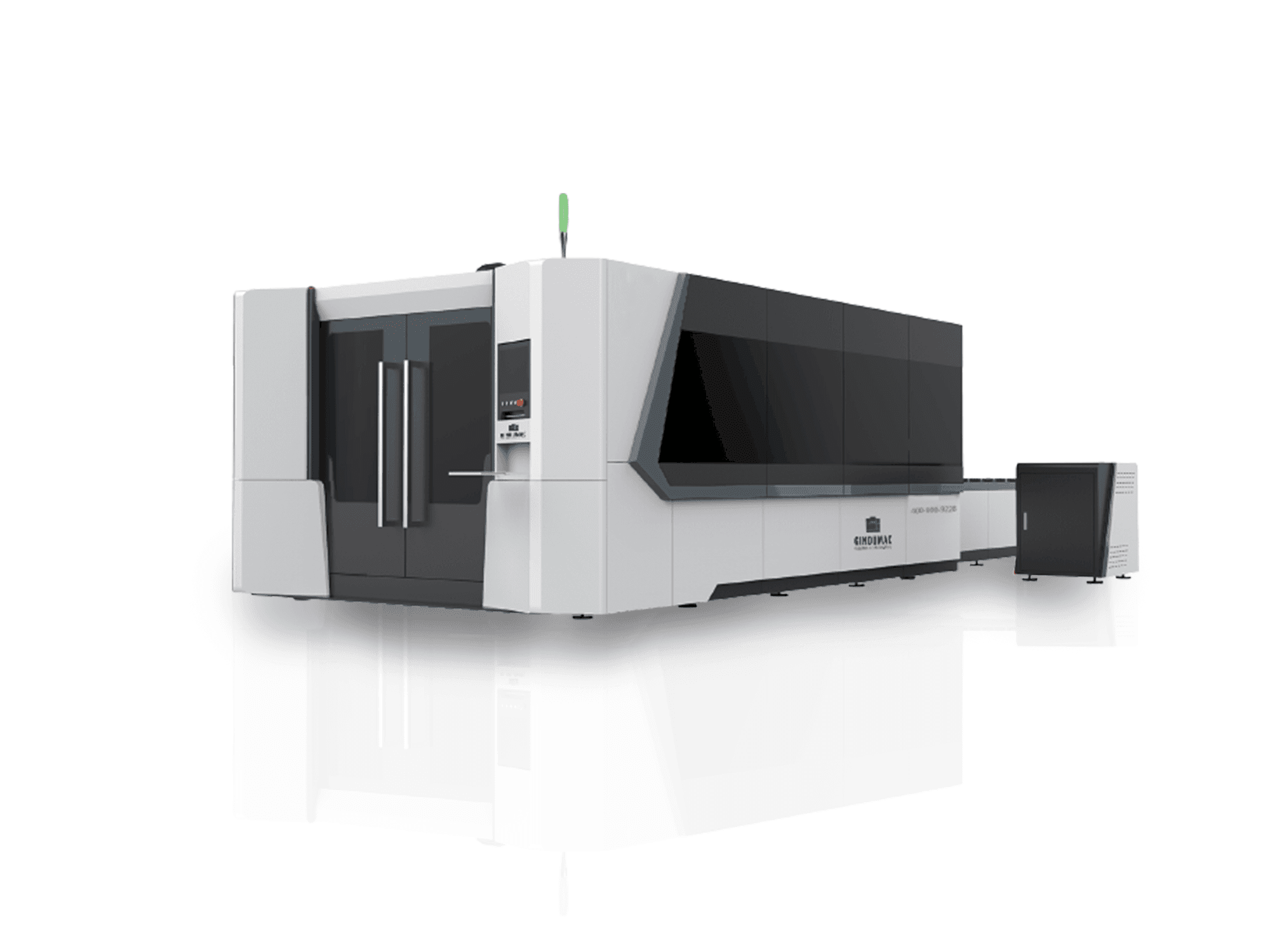 Rechte Ansicht der GINDUMAC EDGE 3015-1500SF Maschine