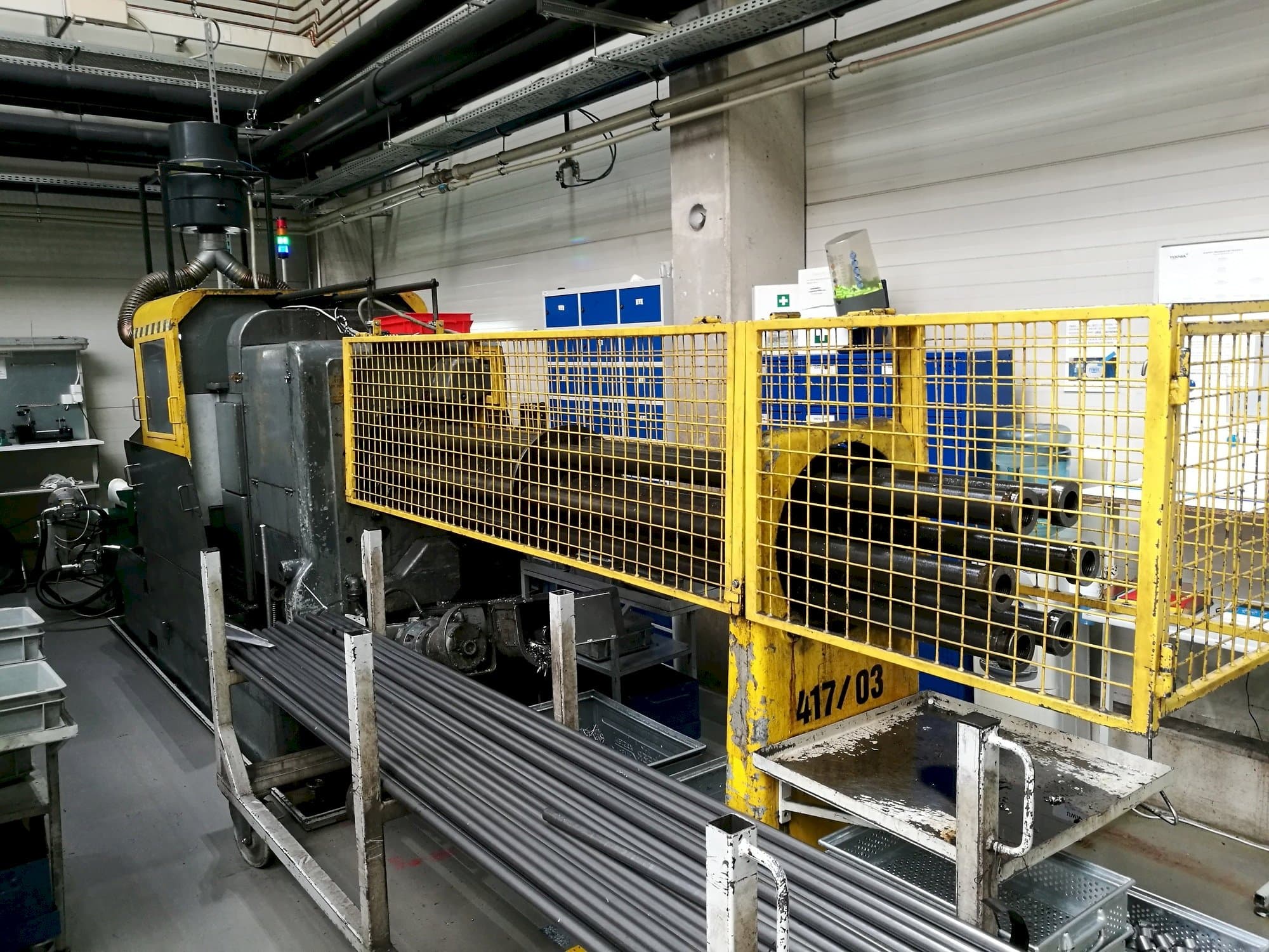 Frontansicht der Wickman 1  3/8"-6  Maschine