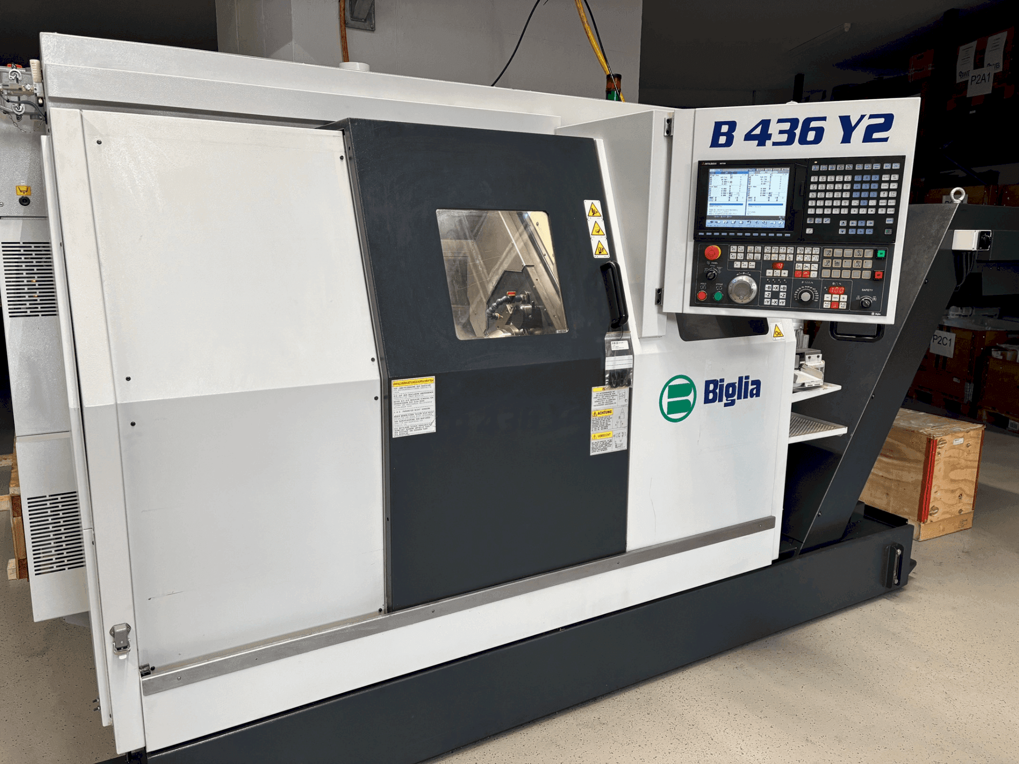 Frontansicht der Biglia B436Y2 Maschine