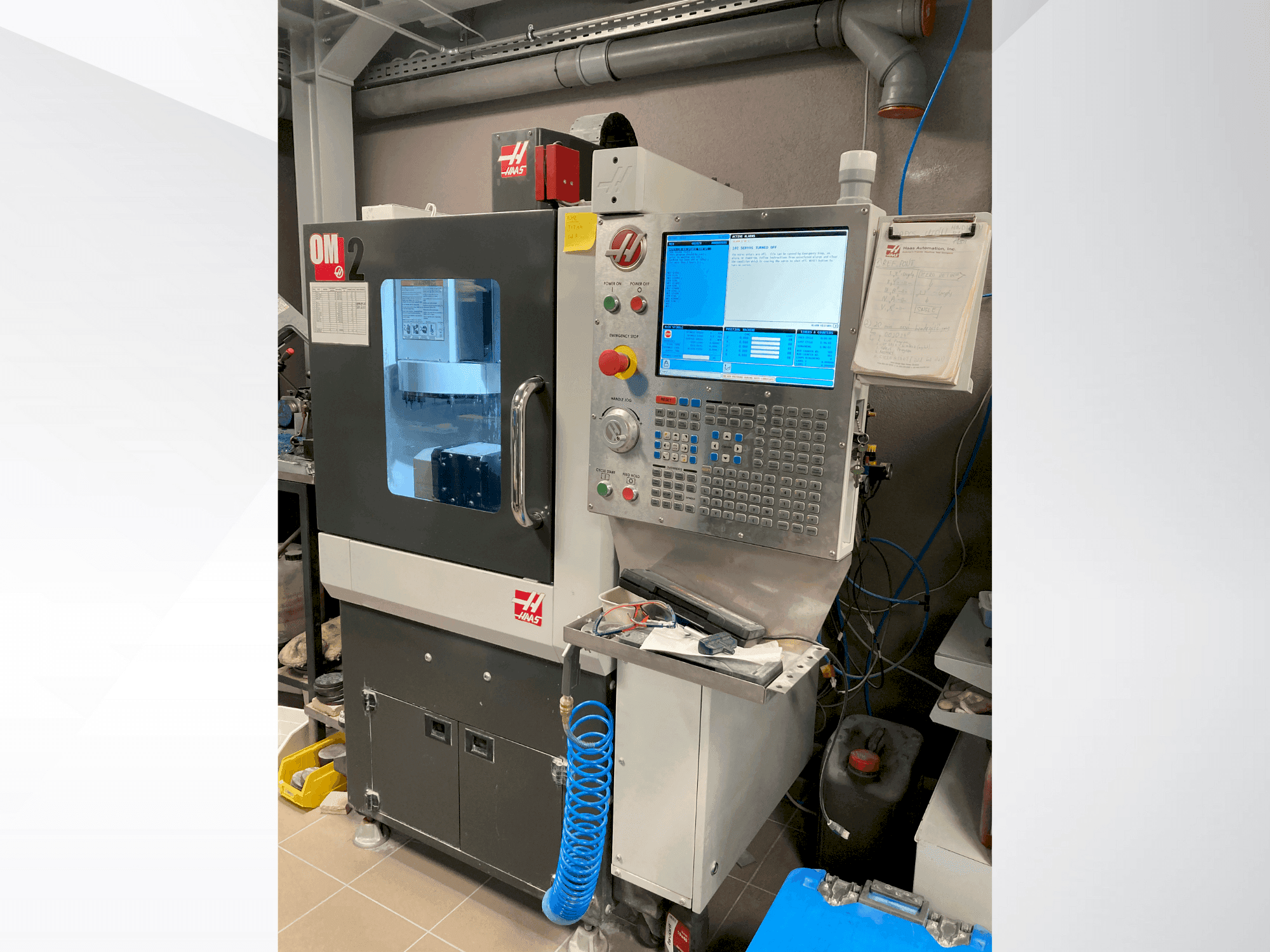 Frontansicht der HAAS OM-2A Maschine