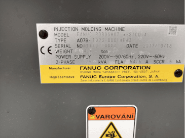 Frontansicht der FANUC α-S100A Maschine