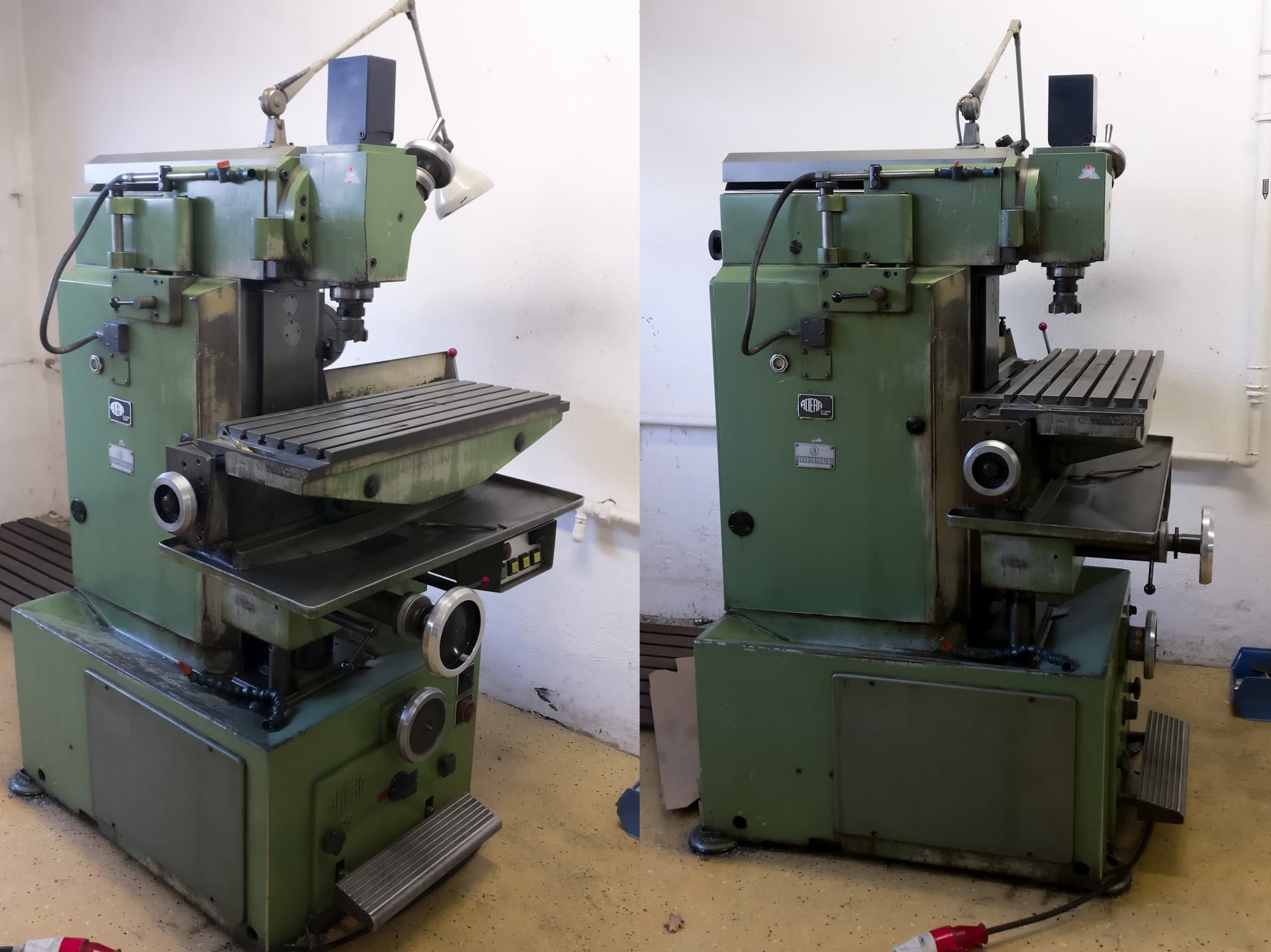 Arbeitstisch der Aciera F5 Maschine