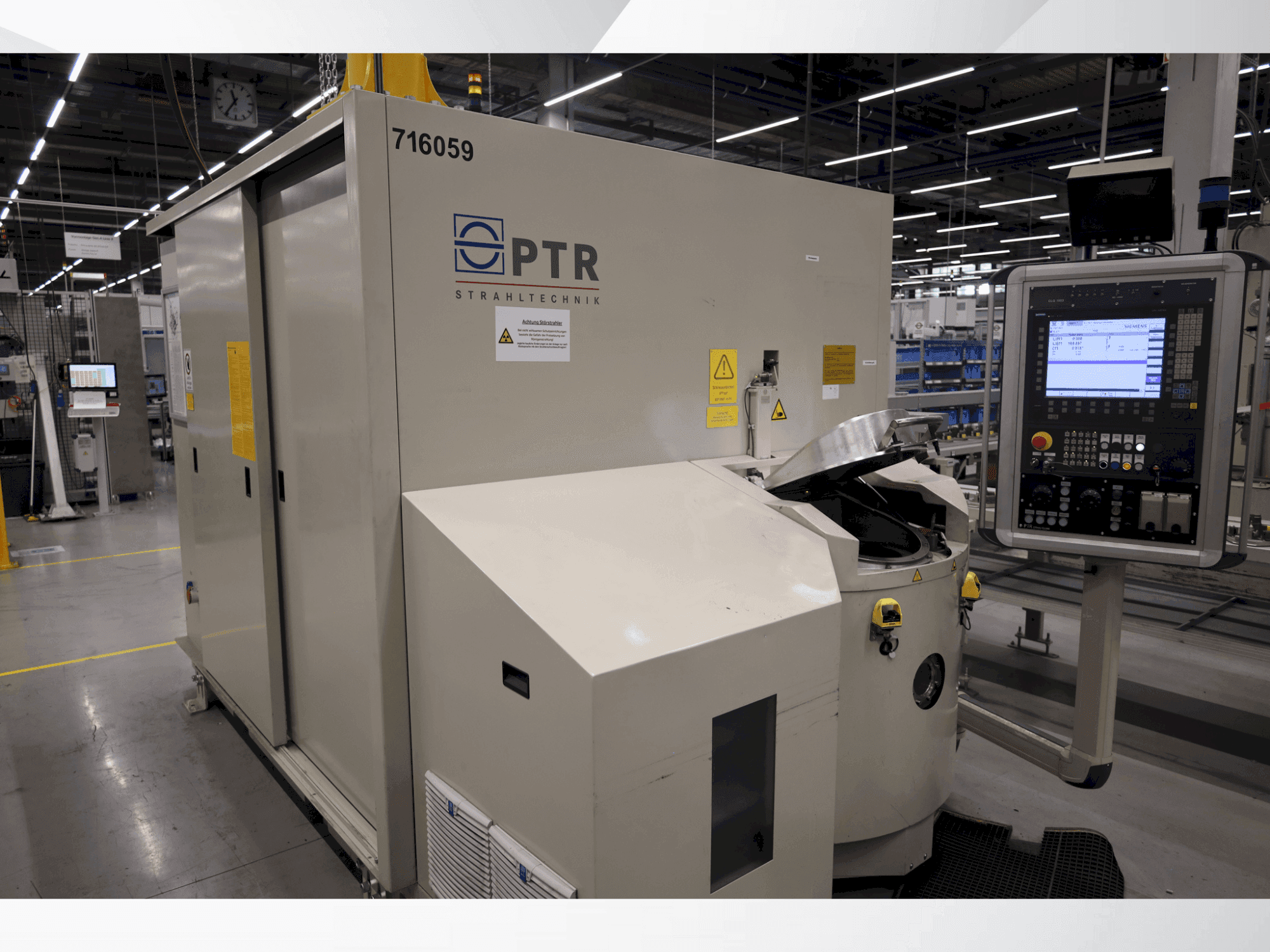 Frontansicht der PTR Strahltechnik EBW PS 4-1 60-6 CH Maschine