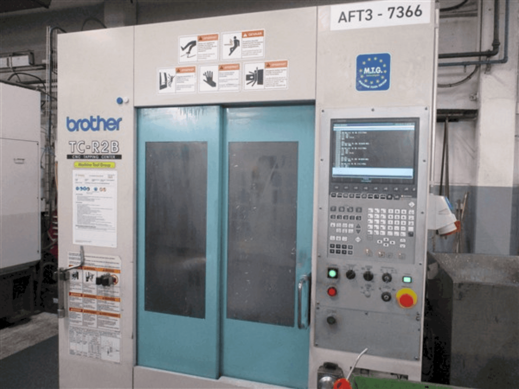 Frontansicht der Brother TC-R2B Maschine