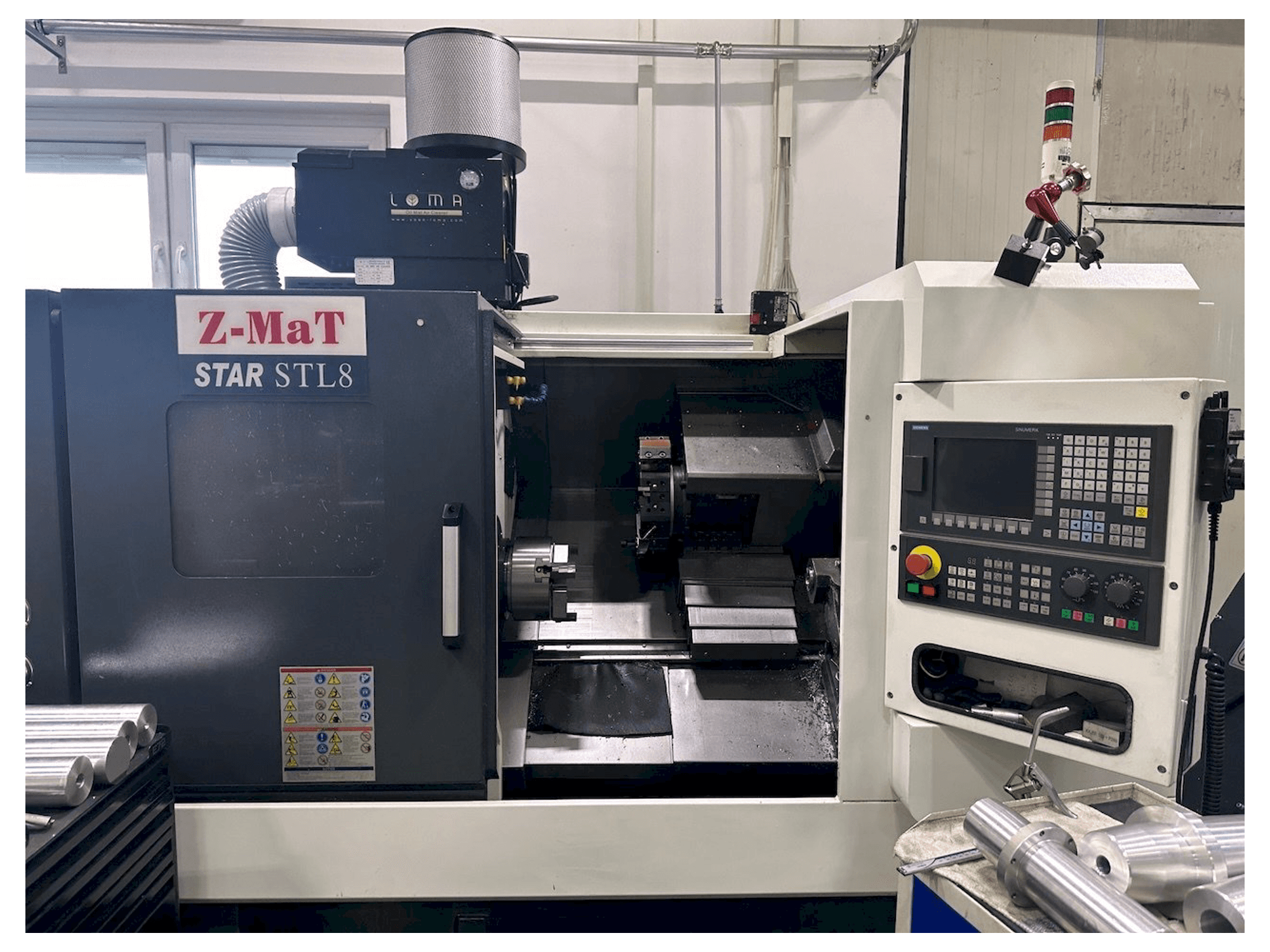 Frontansicht der Z-MAT STAR STL 8 Maschine