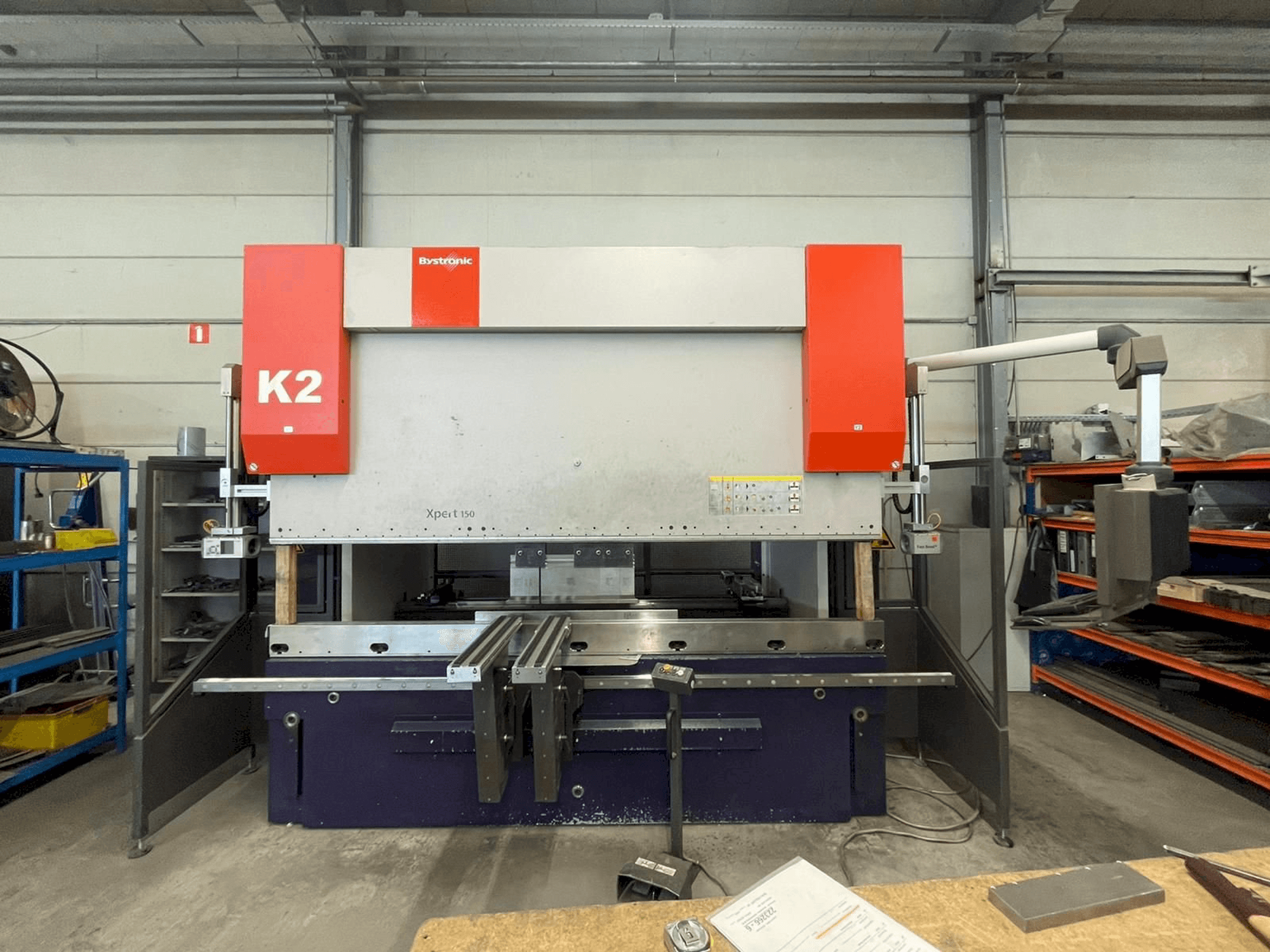 Frontansicht der Bystronic Xpert 150 x 3100 K2 Maschine