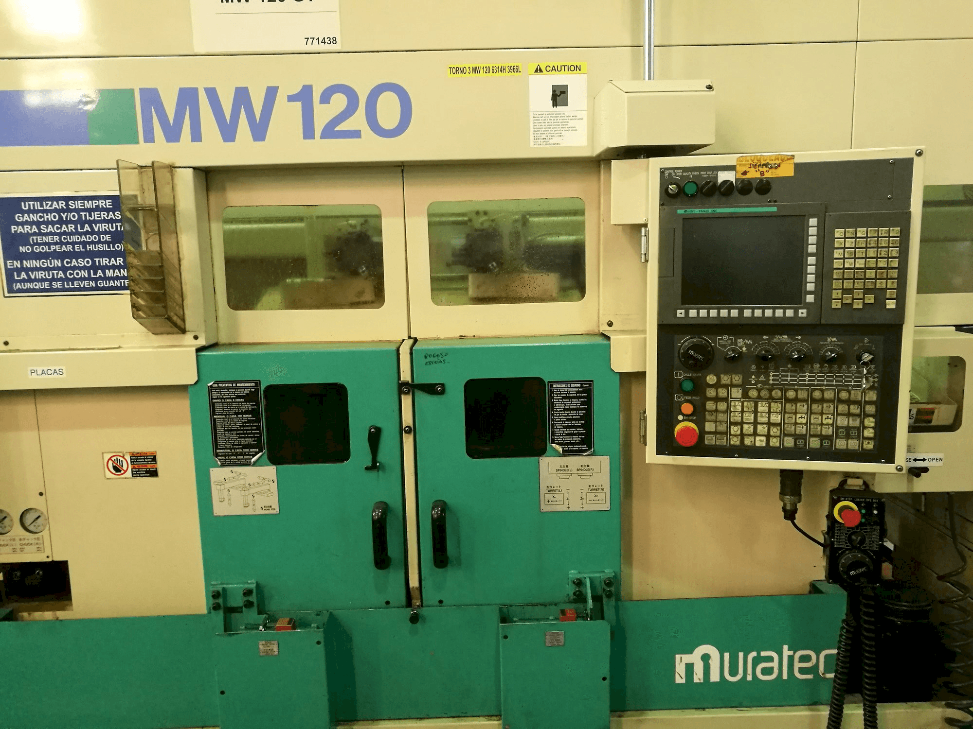 Frontansicht der Muratec MW120 Maschine