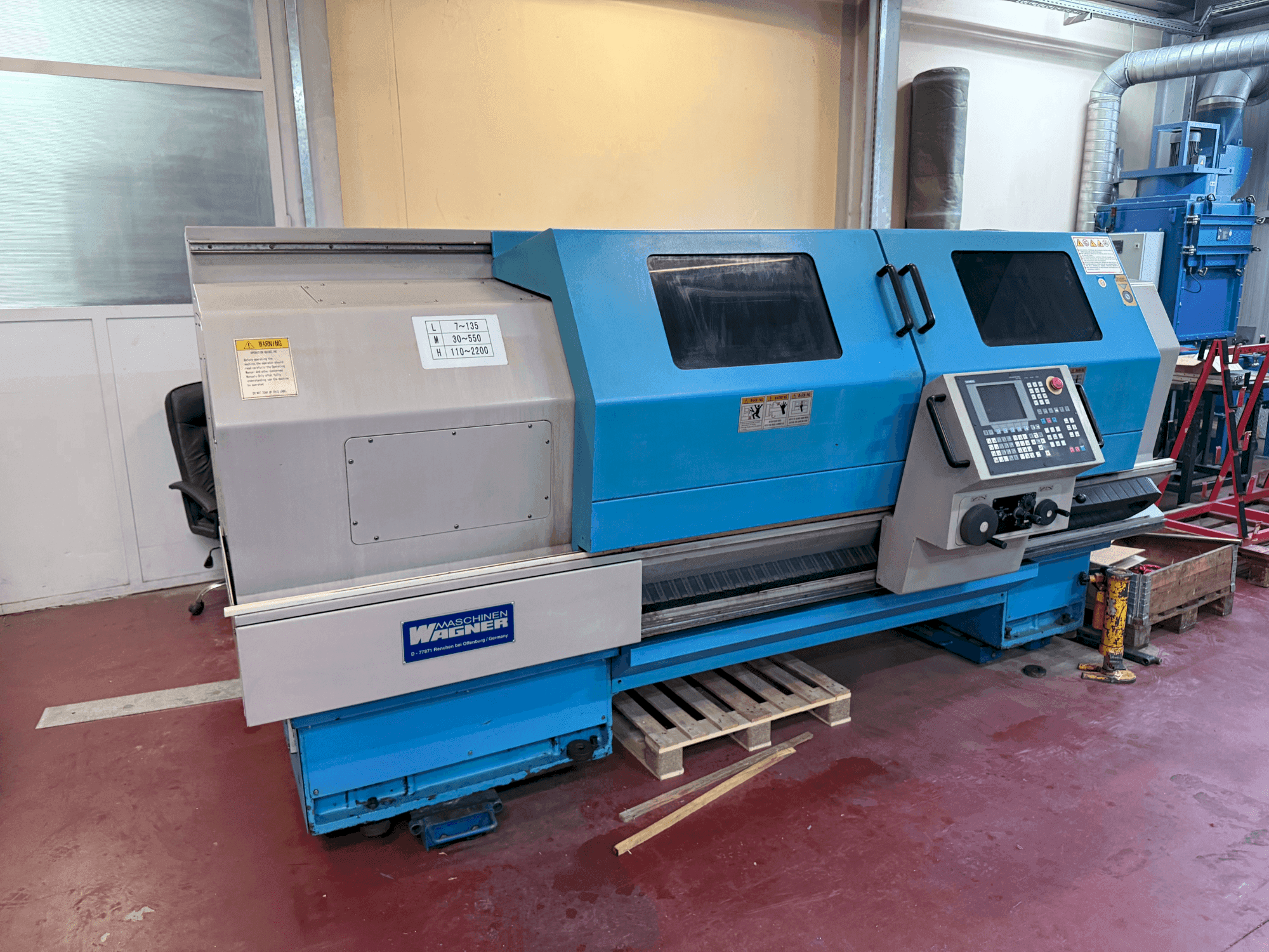 Frontansicht der WAGNER WDE 500 Maschine