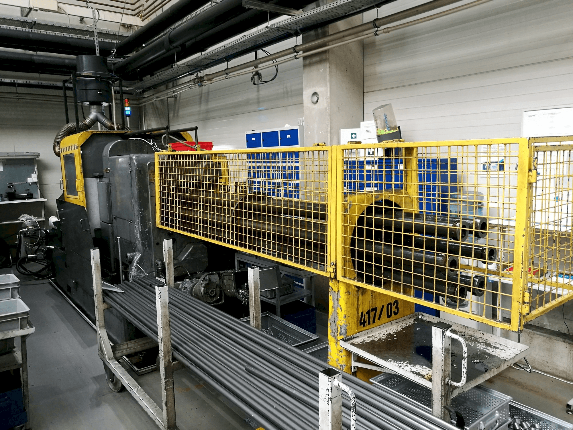 Frontansicht der Wickman 1 3/8"-6 Maschine