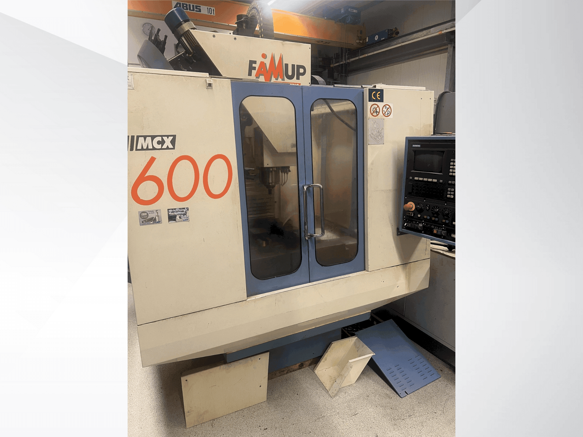 Frontansicht der FAMUP MCX 600 Maschine