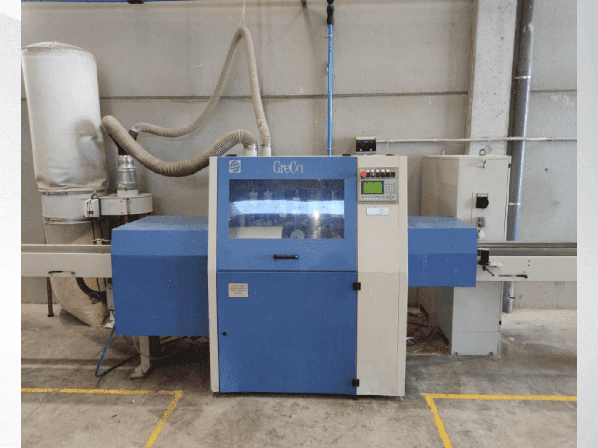 Frontansicht der Grecon Dimter OptiCut 204 R Maschine