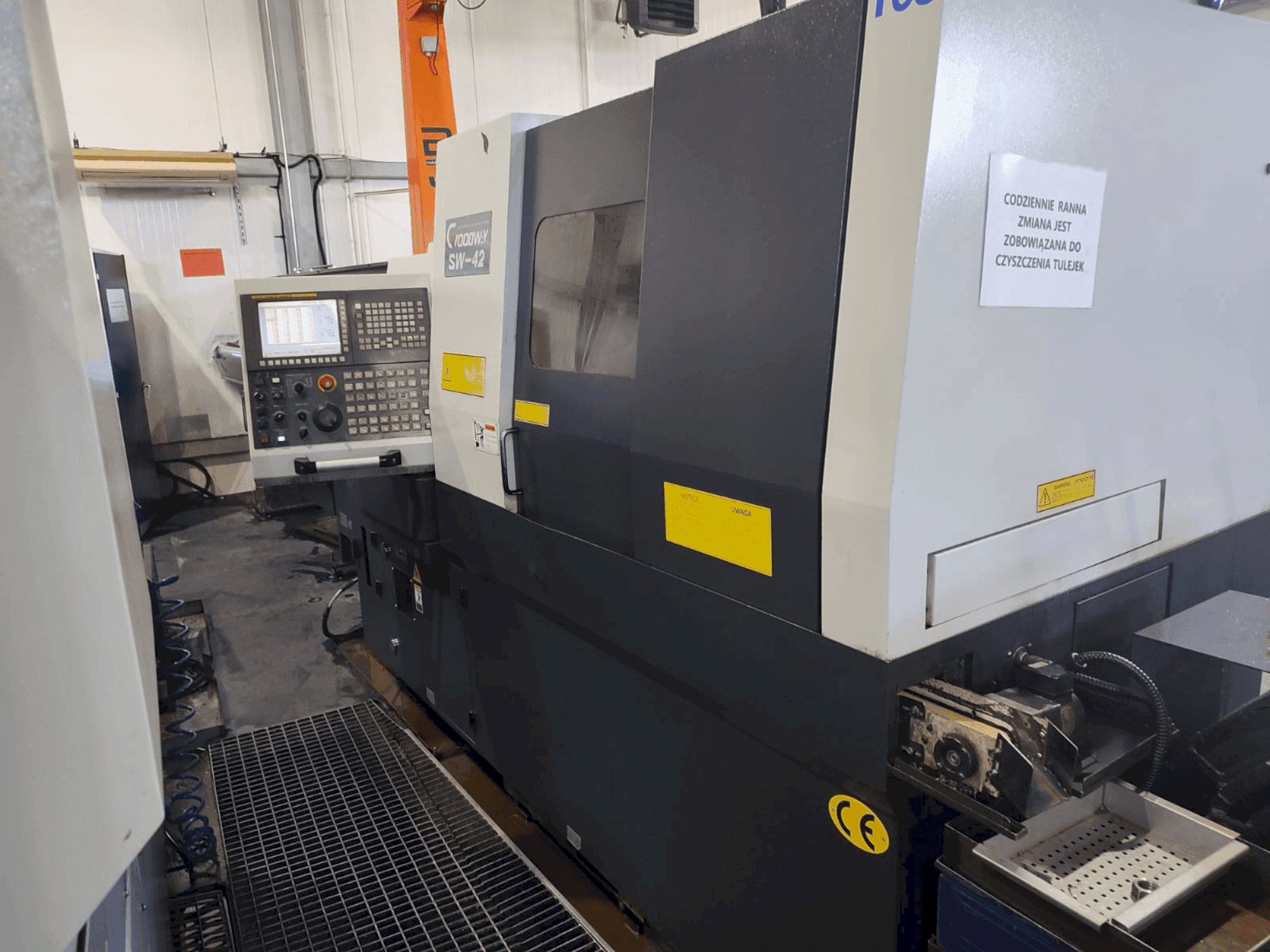 Frontansicht der Goodway SW 42 Maschine