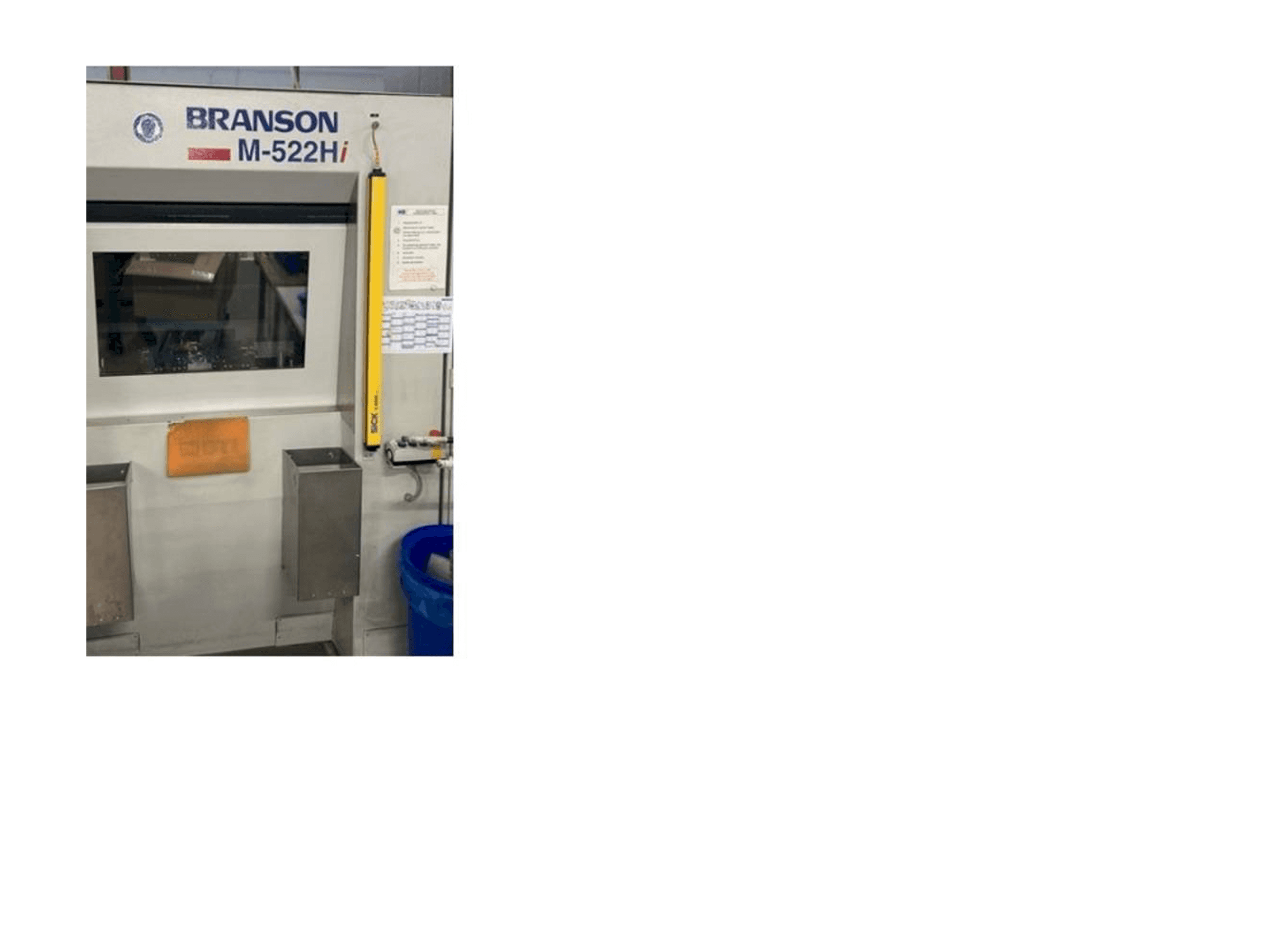 Frontansicht der BRANSON M-522Hi (2010) Maschine