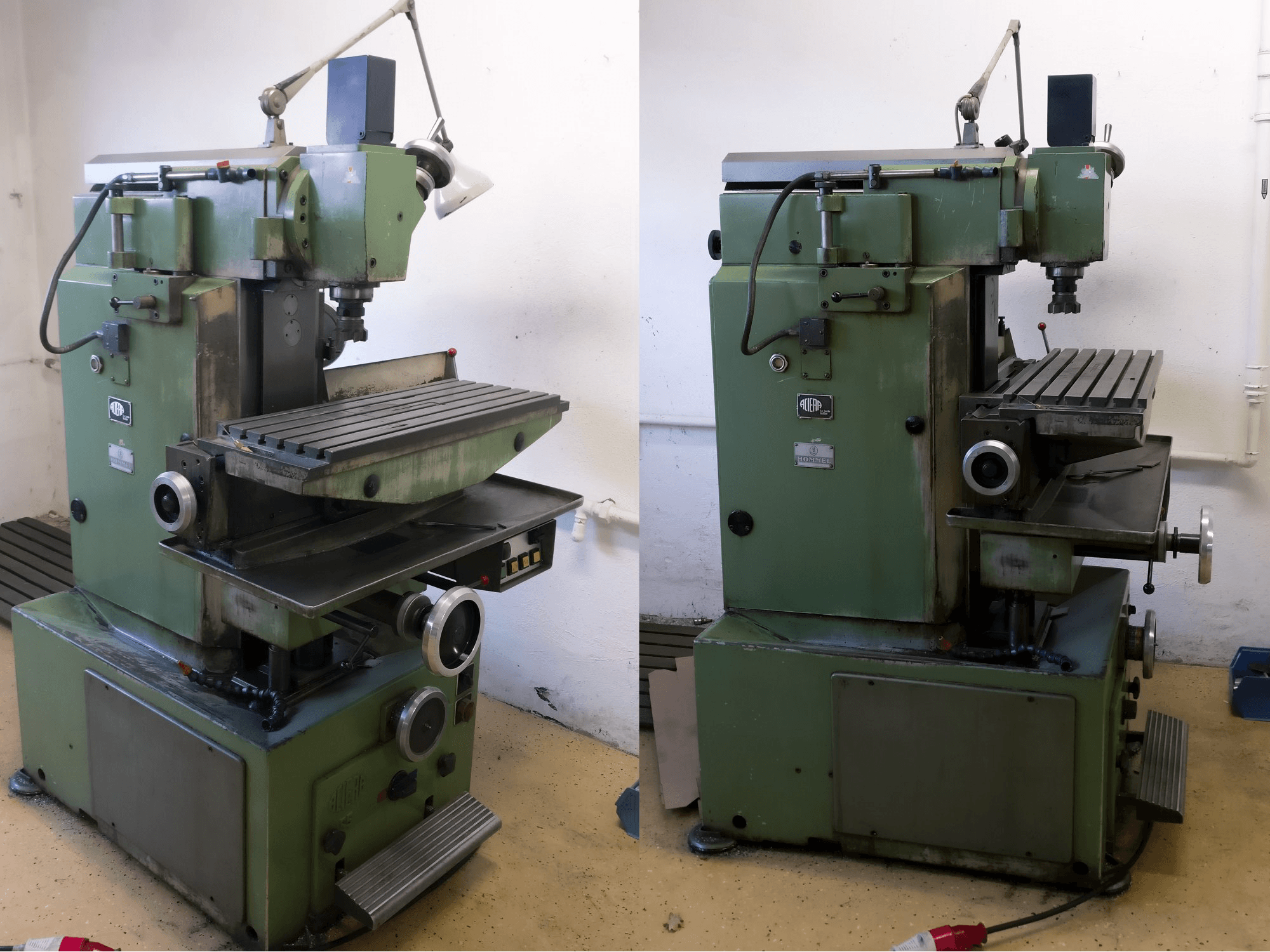 Arbeitstisch der Aciera F5 Maschine