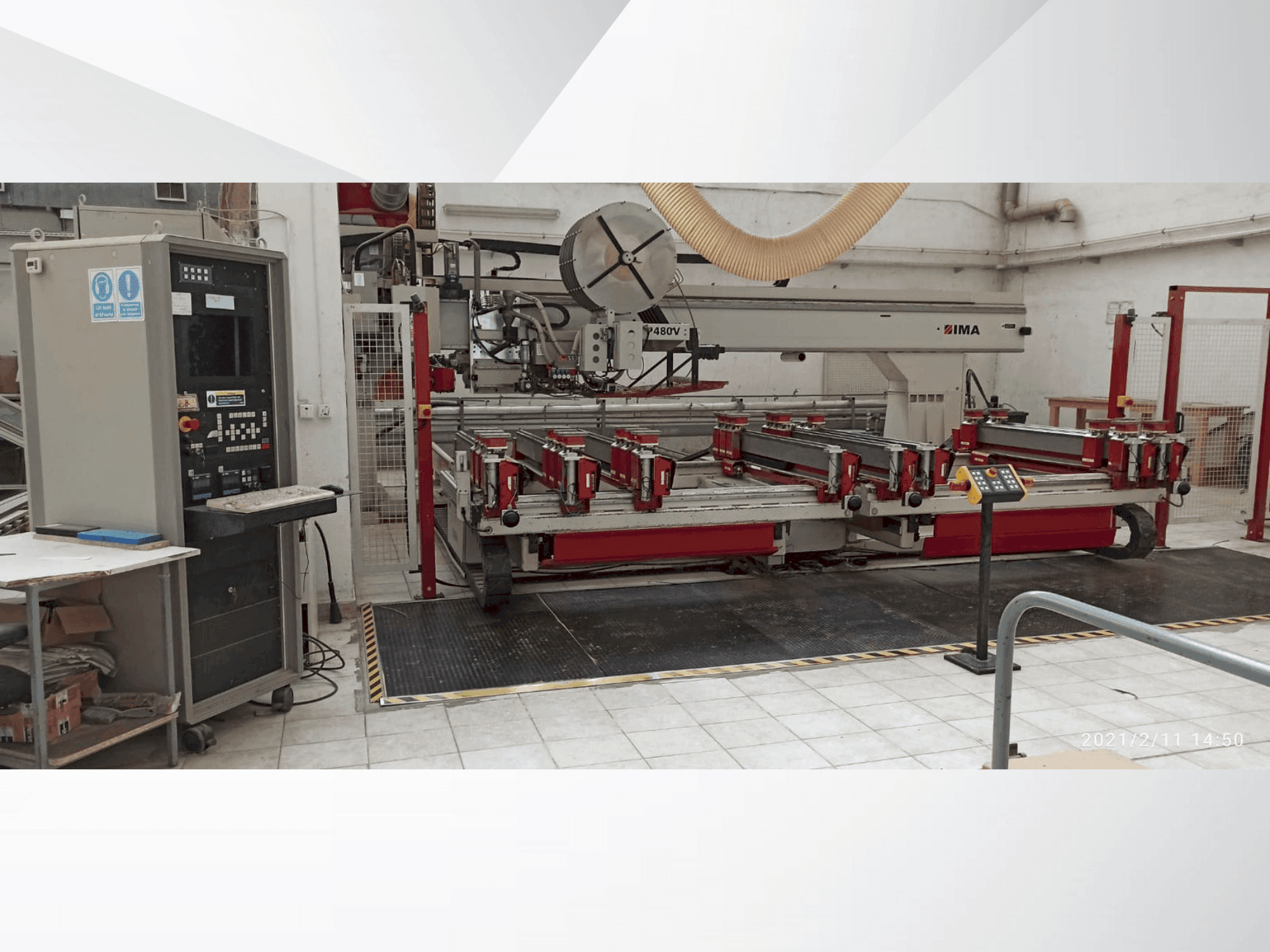 Frontansicht der IMA BIMA P480V 180/480 Maschine