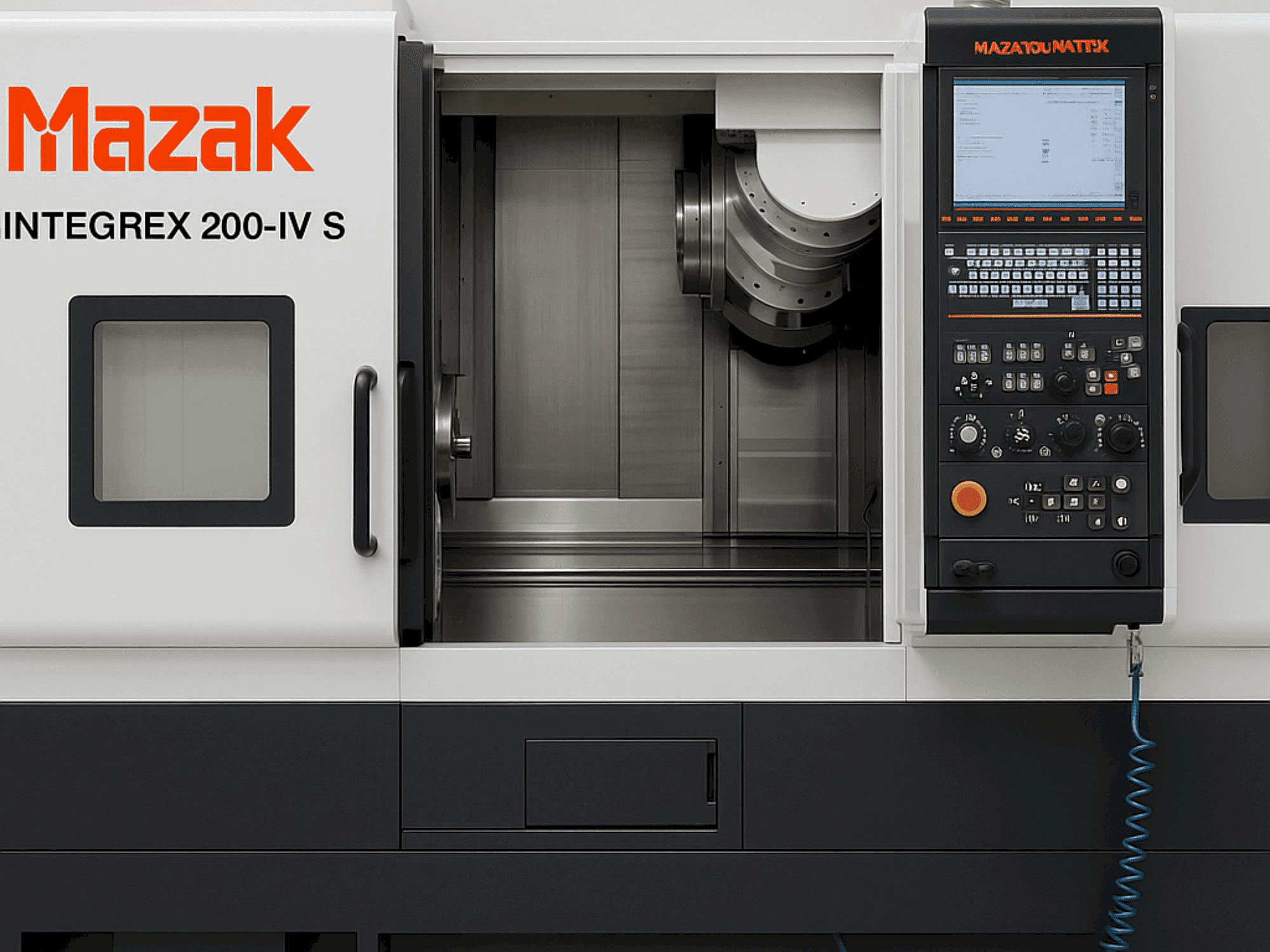 Frontansicht der Mazak Integer 200-IV S x 1000 Maschine