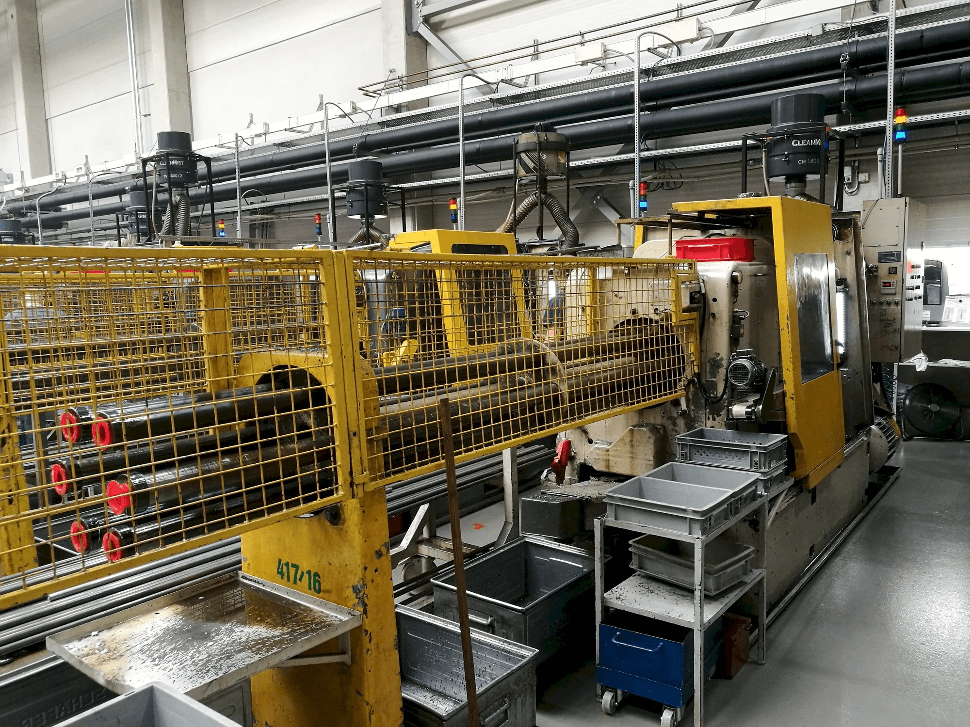 Frontansicht der Wickman 1 3/8"-6 Maschine