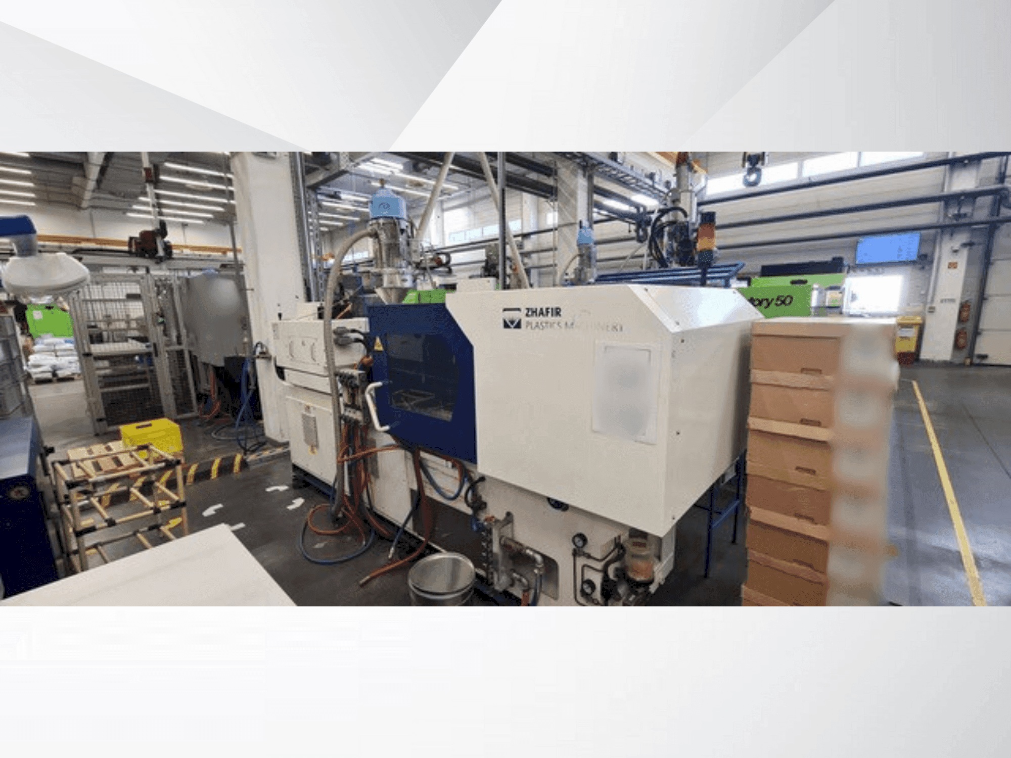 Frontansicht der Zhafir VE 400/80 Maschine