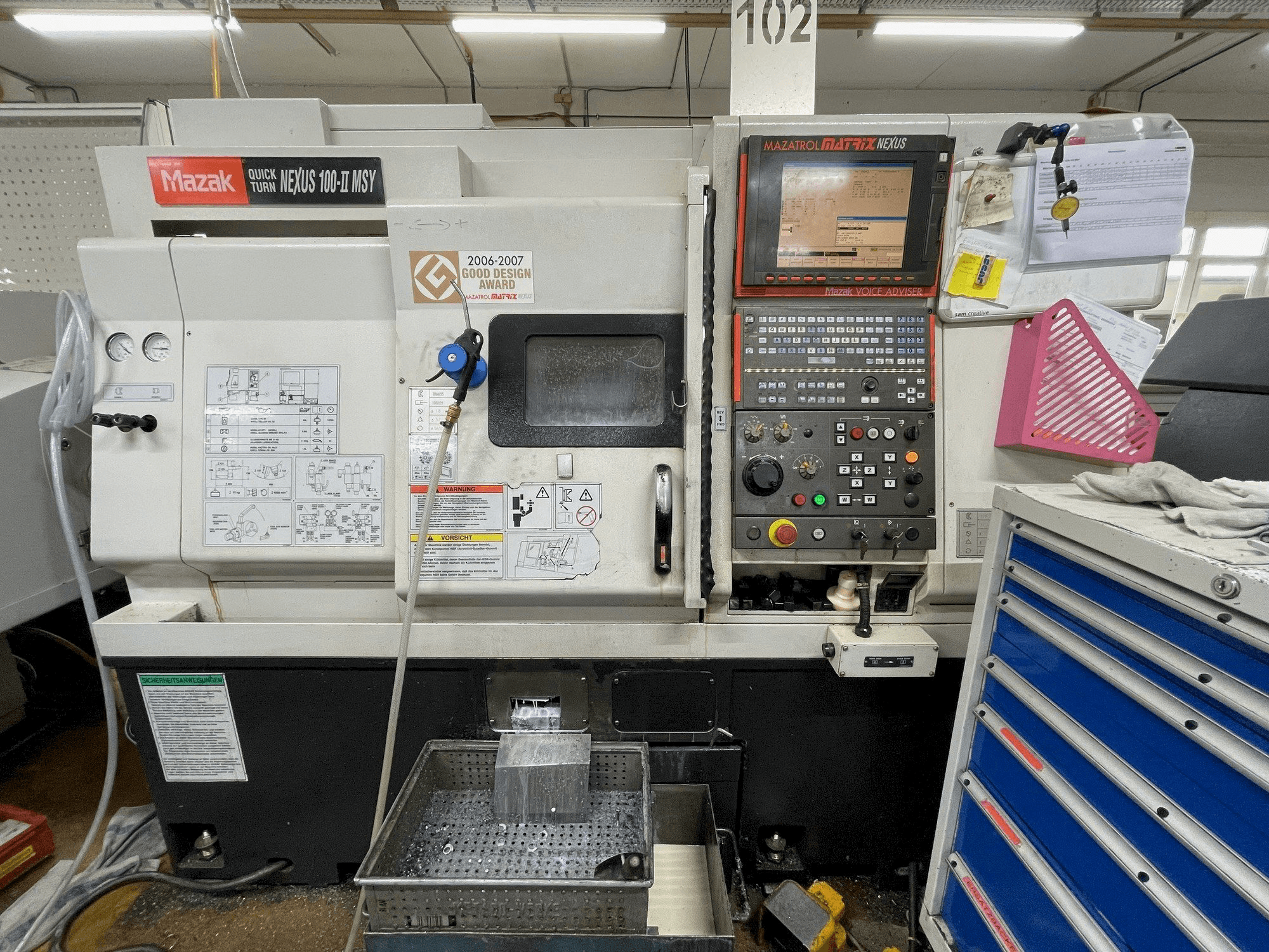 Frontansicht der Mazak QUICK TURN NEXUS 100-II MSY Maschine