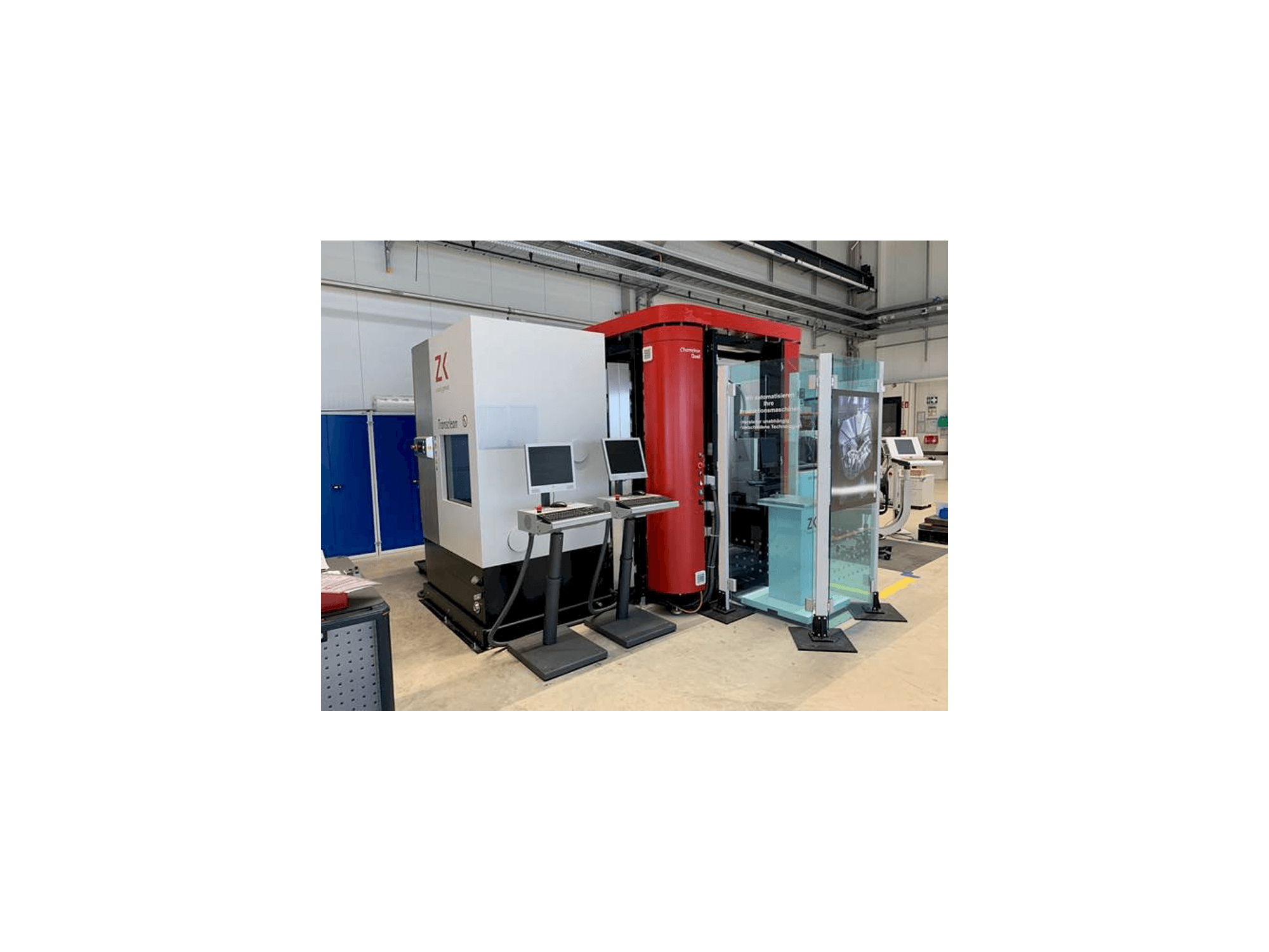 Frontansicht der Zimmer+Kreim Chameleon Quad + Transclean Maschine