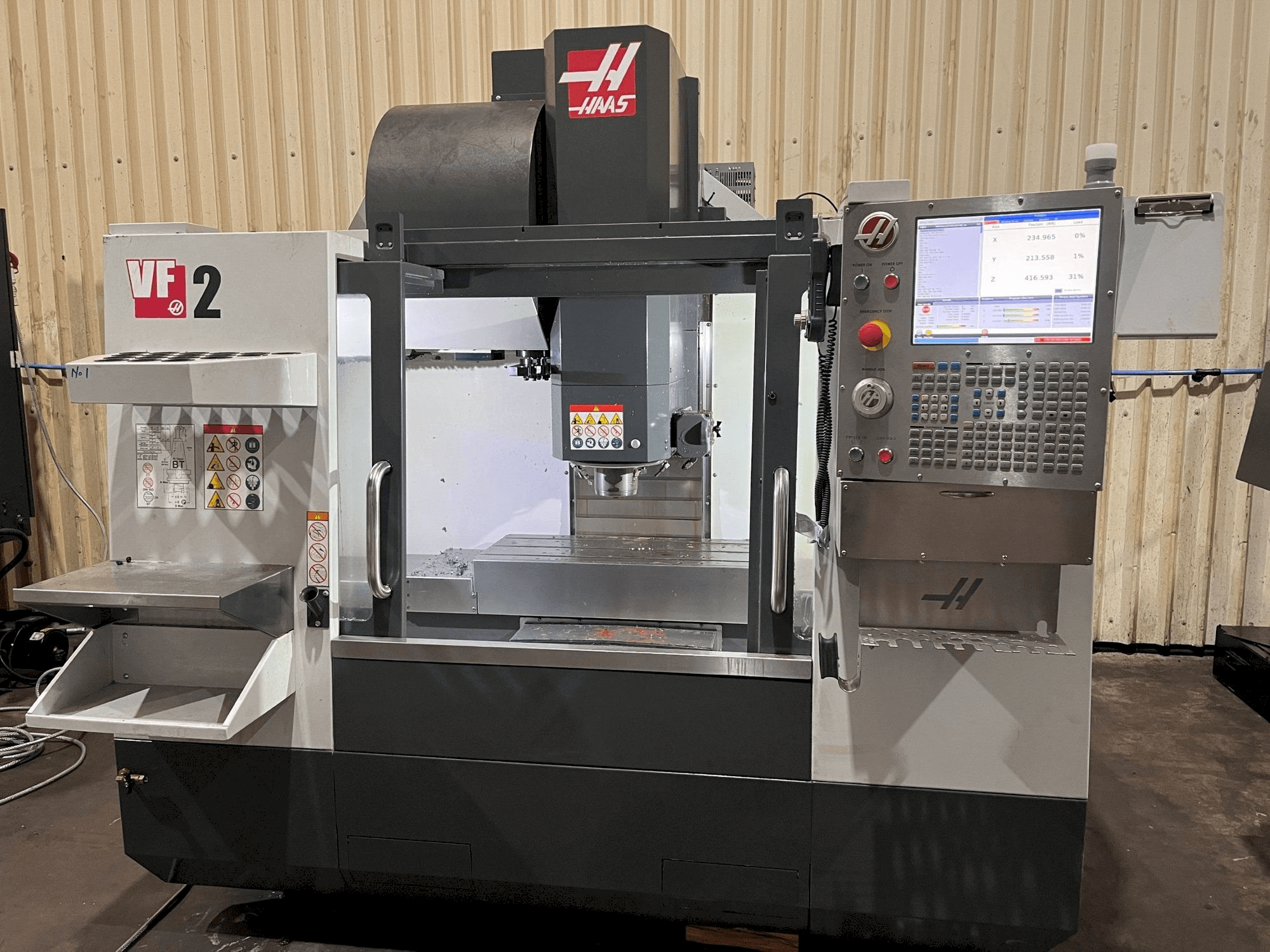 Frontansicht der HAAS VF-2 Maschine
