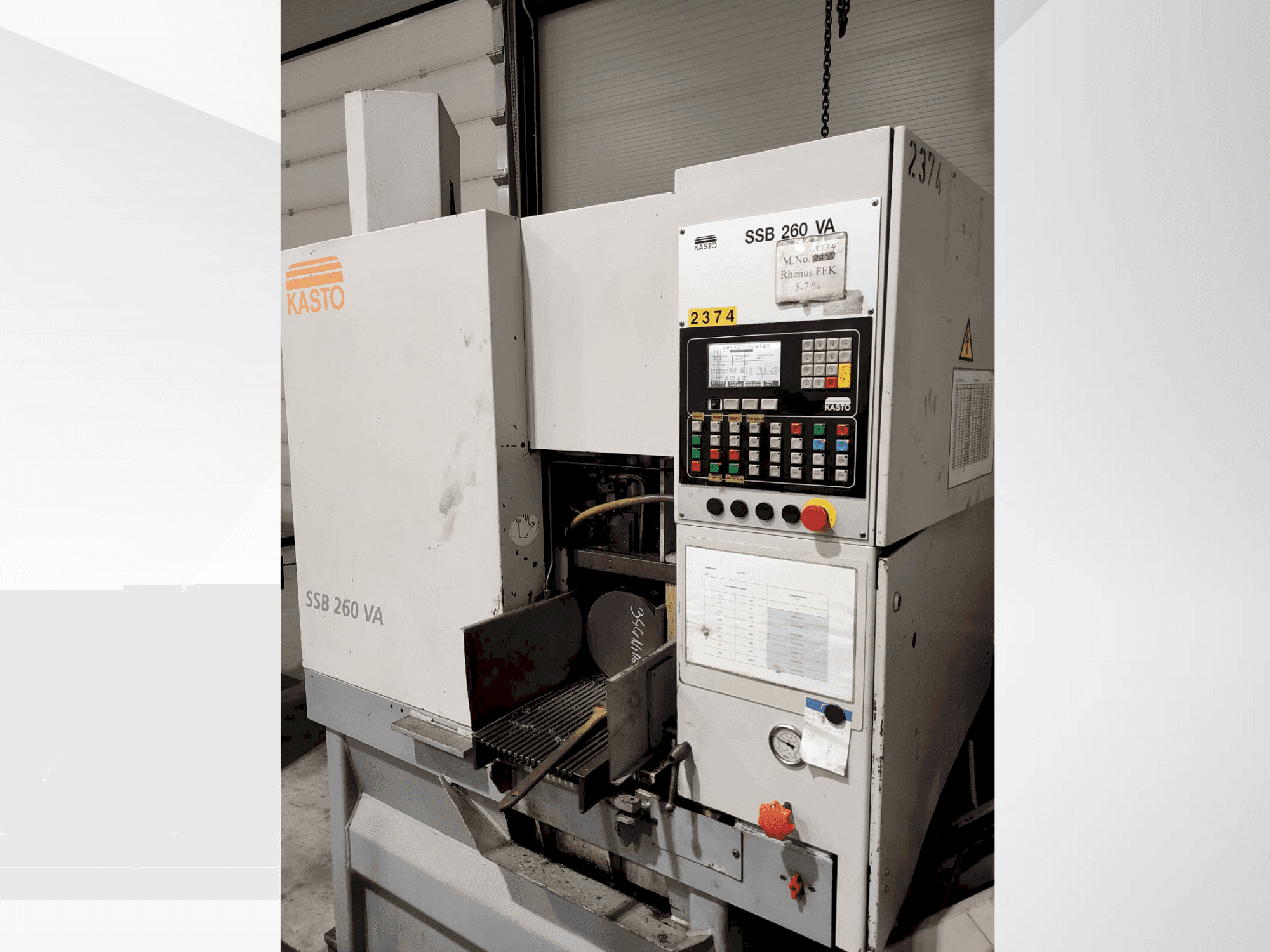 Frontansicht der KASTO SSB 260 VA Maschine