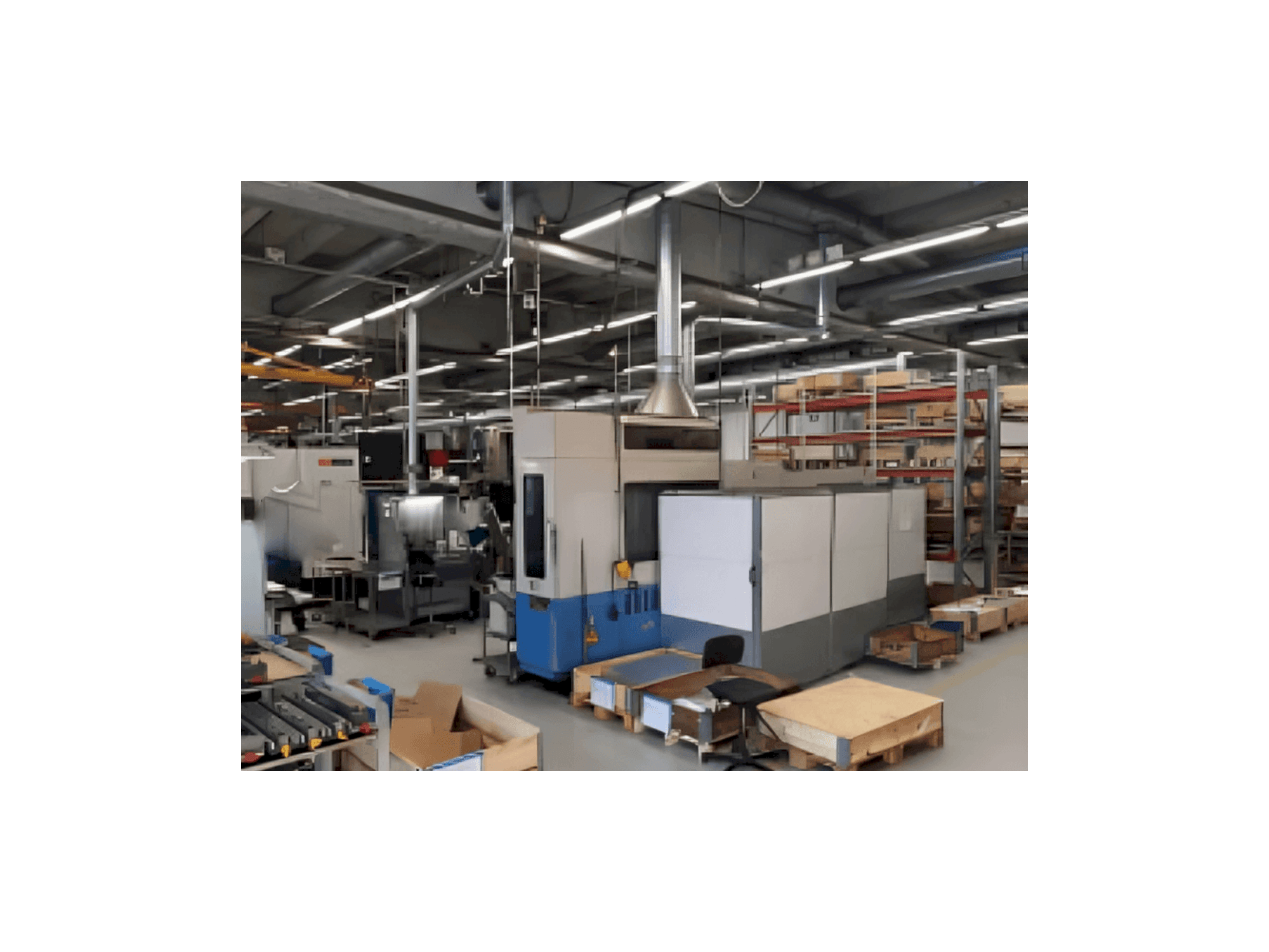 Frontansicht der Mazak H-500 Maschine