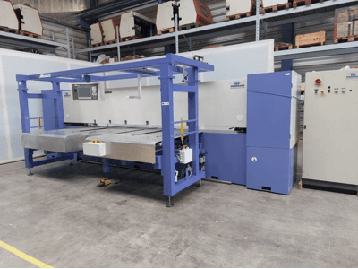 Frontansicht der FISCHER & RüCKLE Veneer scissors Maschine