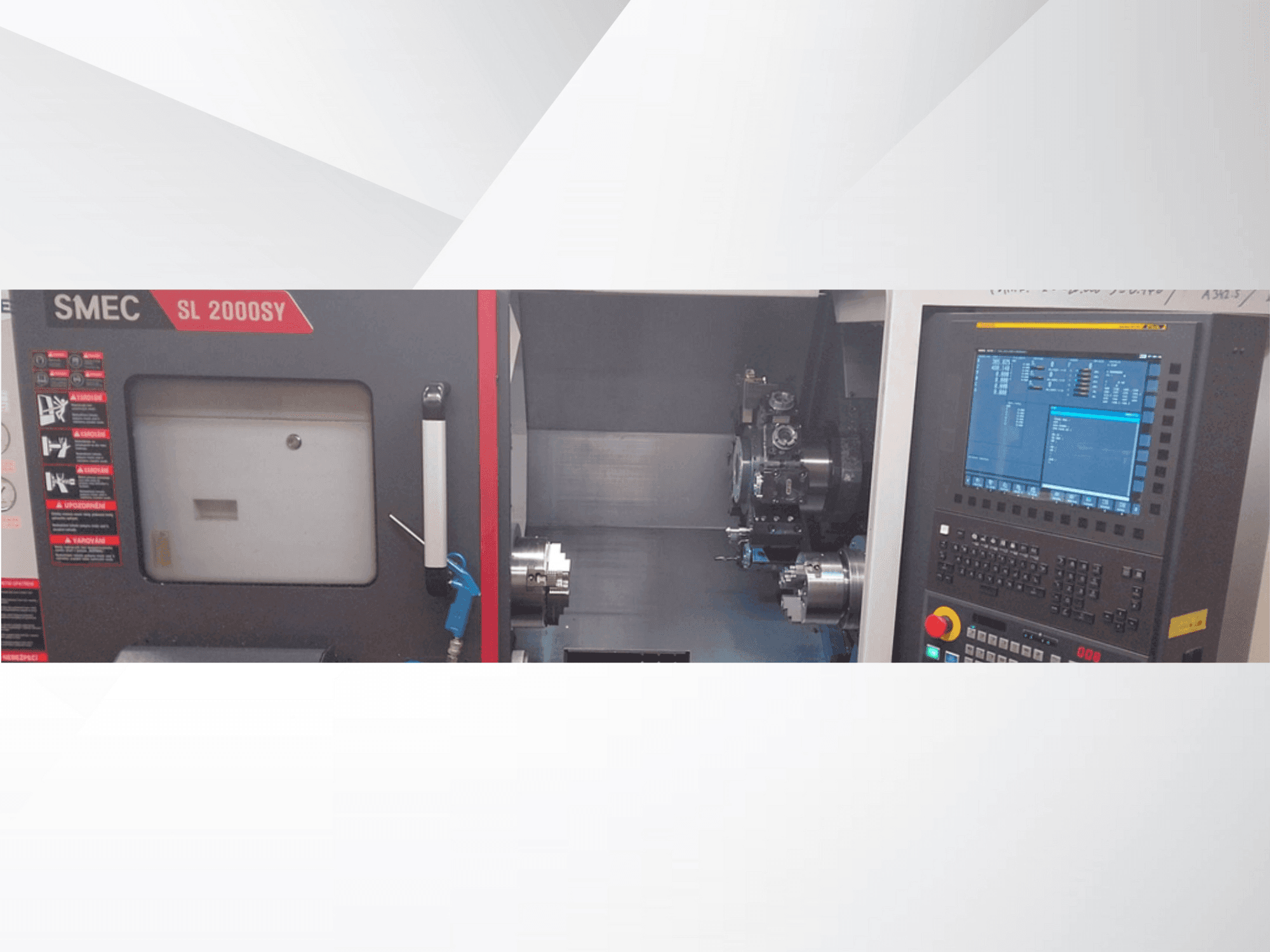 Frontansicht der SMEC SL 2000SY Maschine