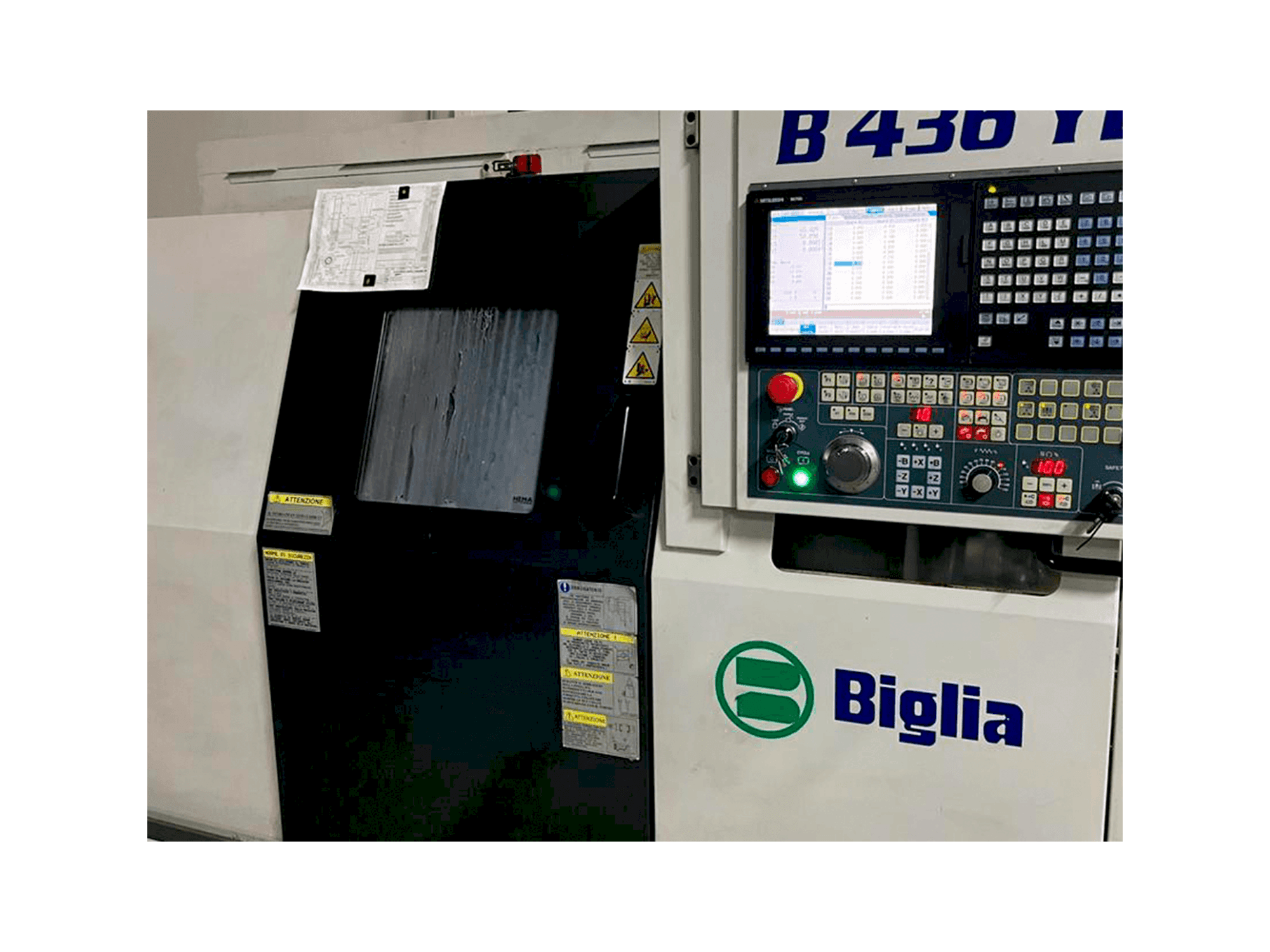 Frontansicht der Biglia B436 Y2 Maschine