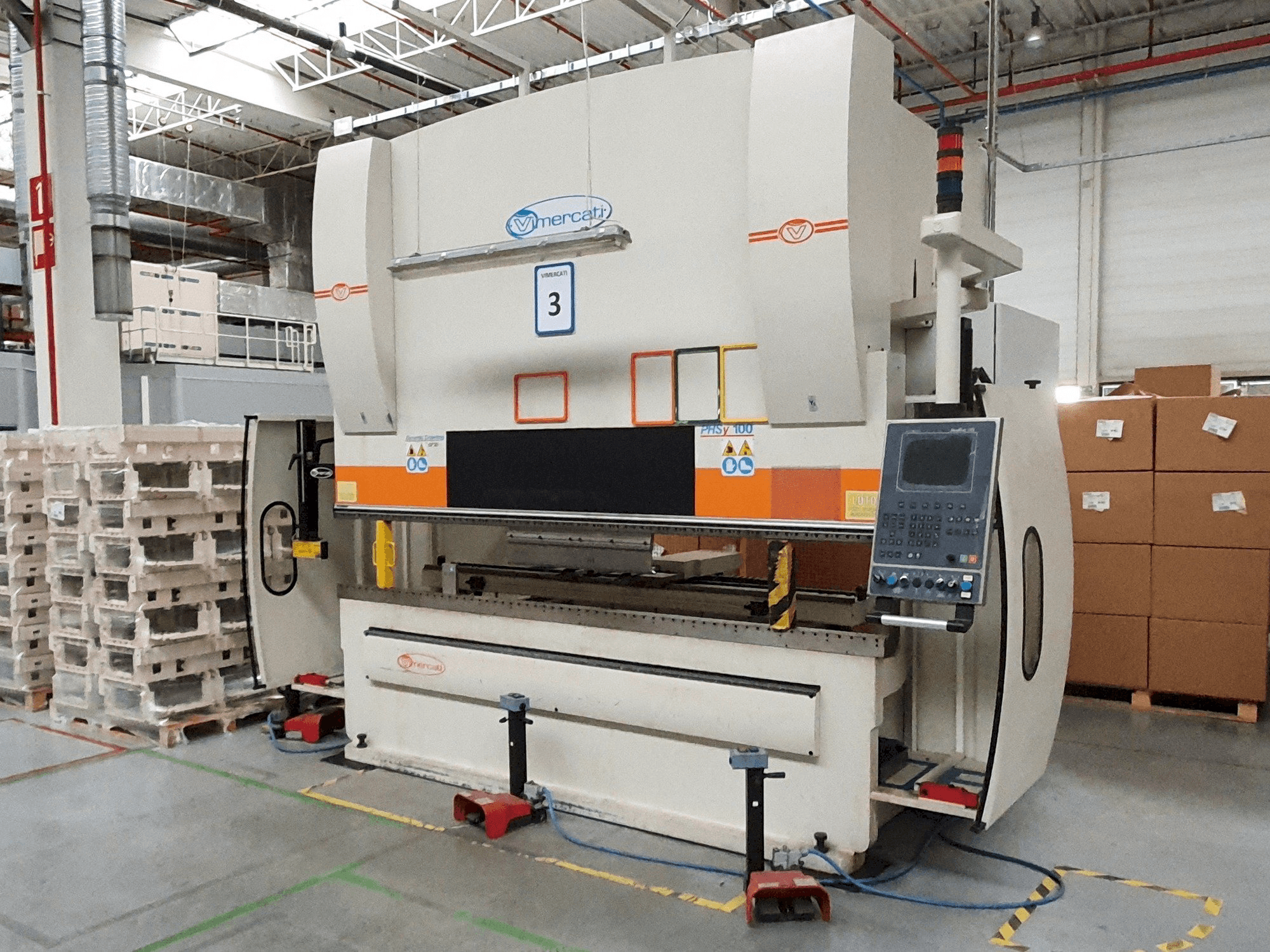 Frontansicht der Vimercati PHSY 100x3050 Maschine