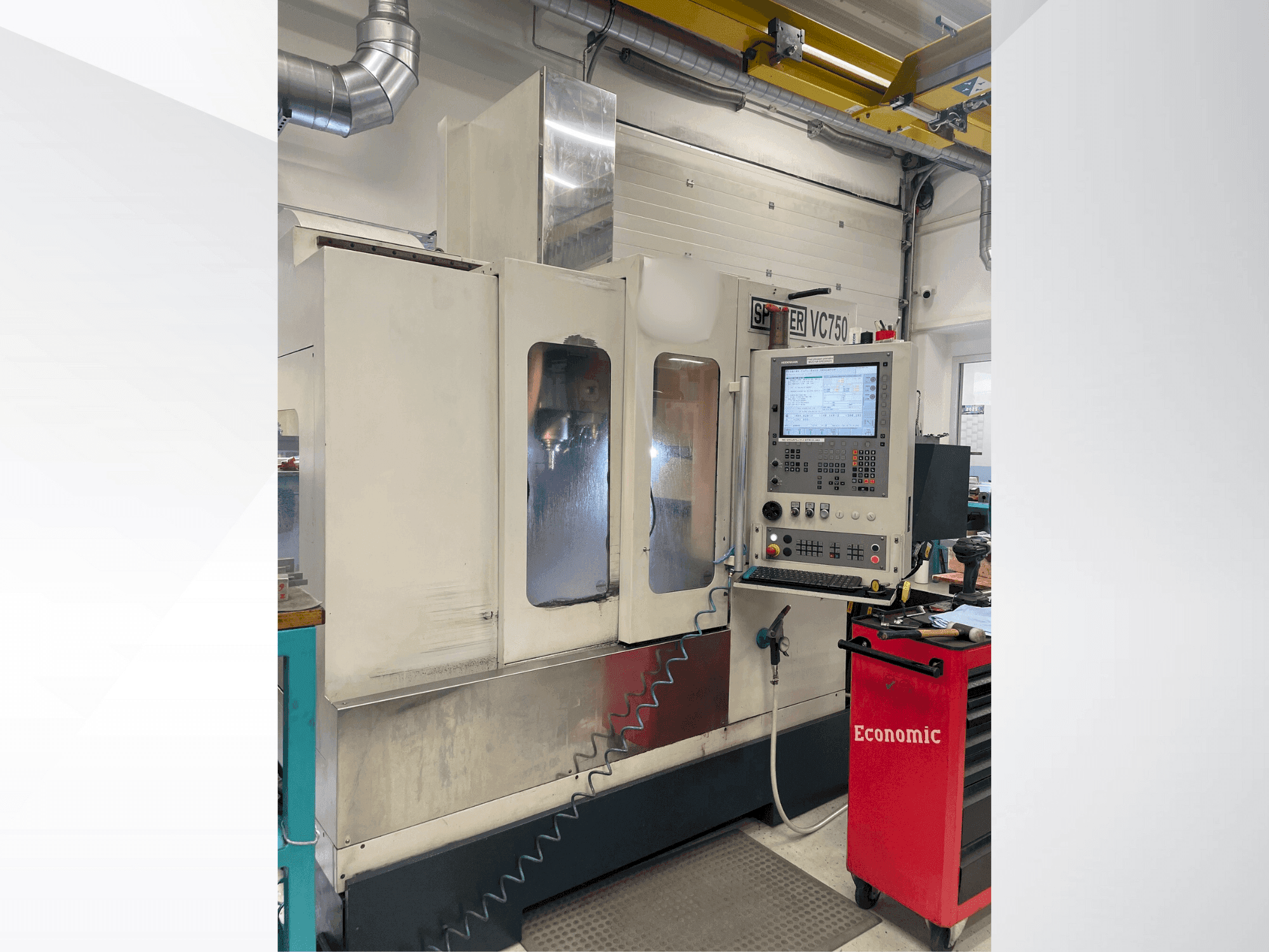 Frontansicht der SPINNER VC 750 Maschine