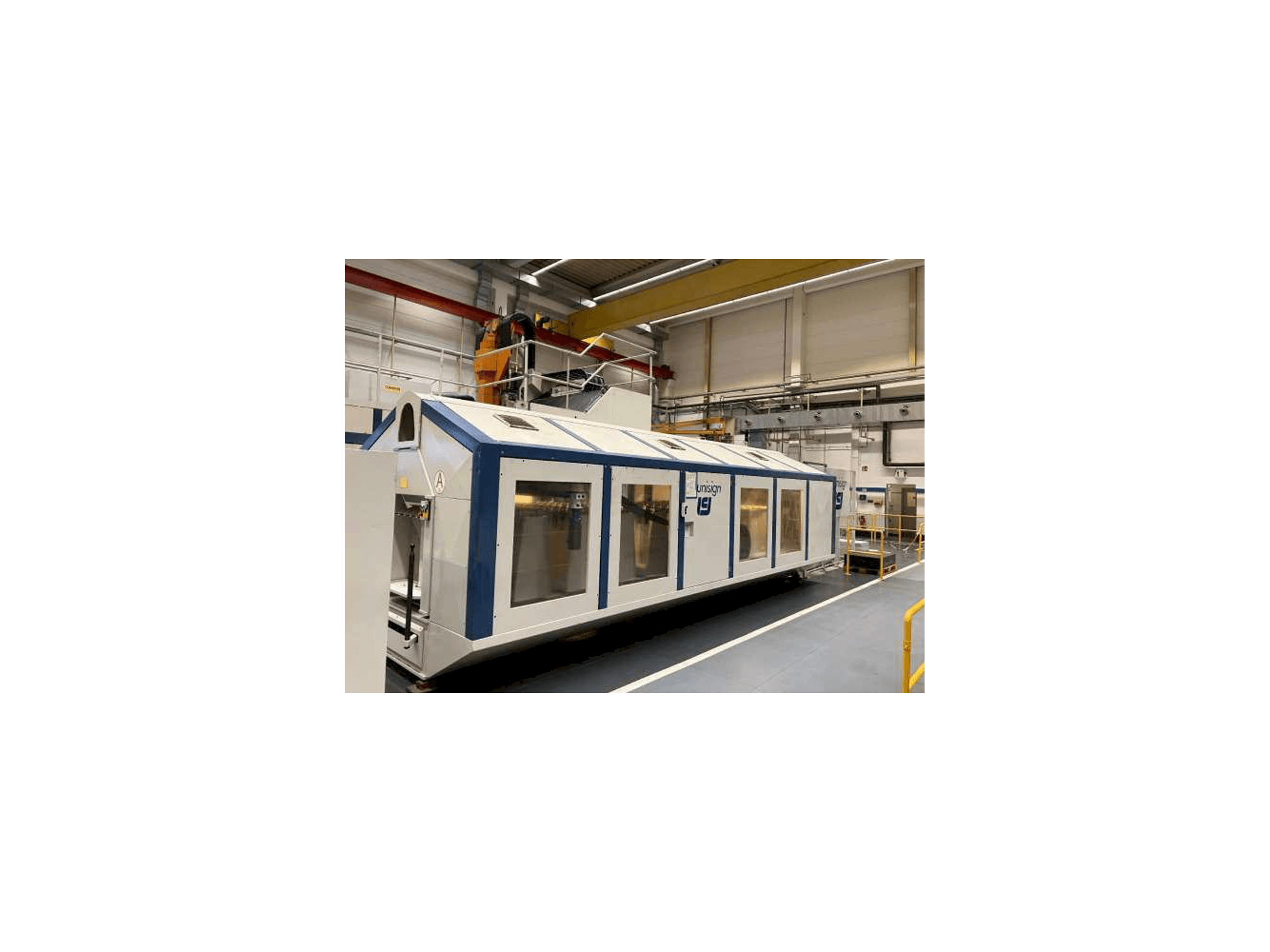 Frontansicht der Unisign UNICOM 8 Maschine