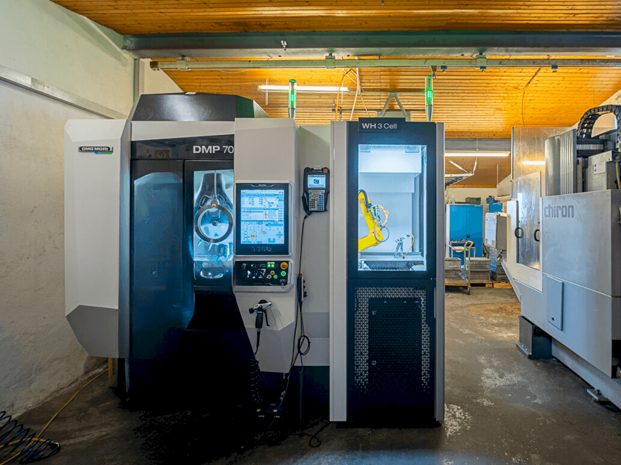 Frontansicht der DMG MORI DMP 70 with WH3 Maschine