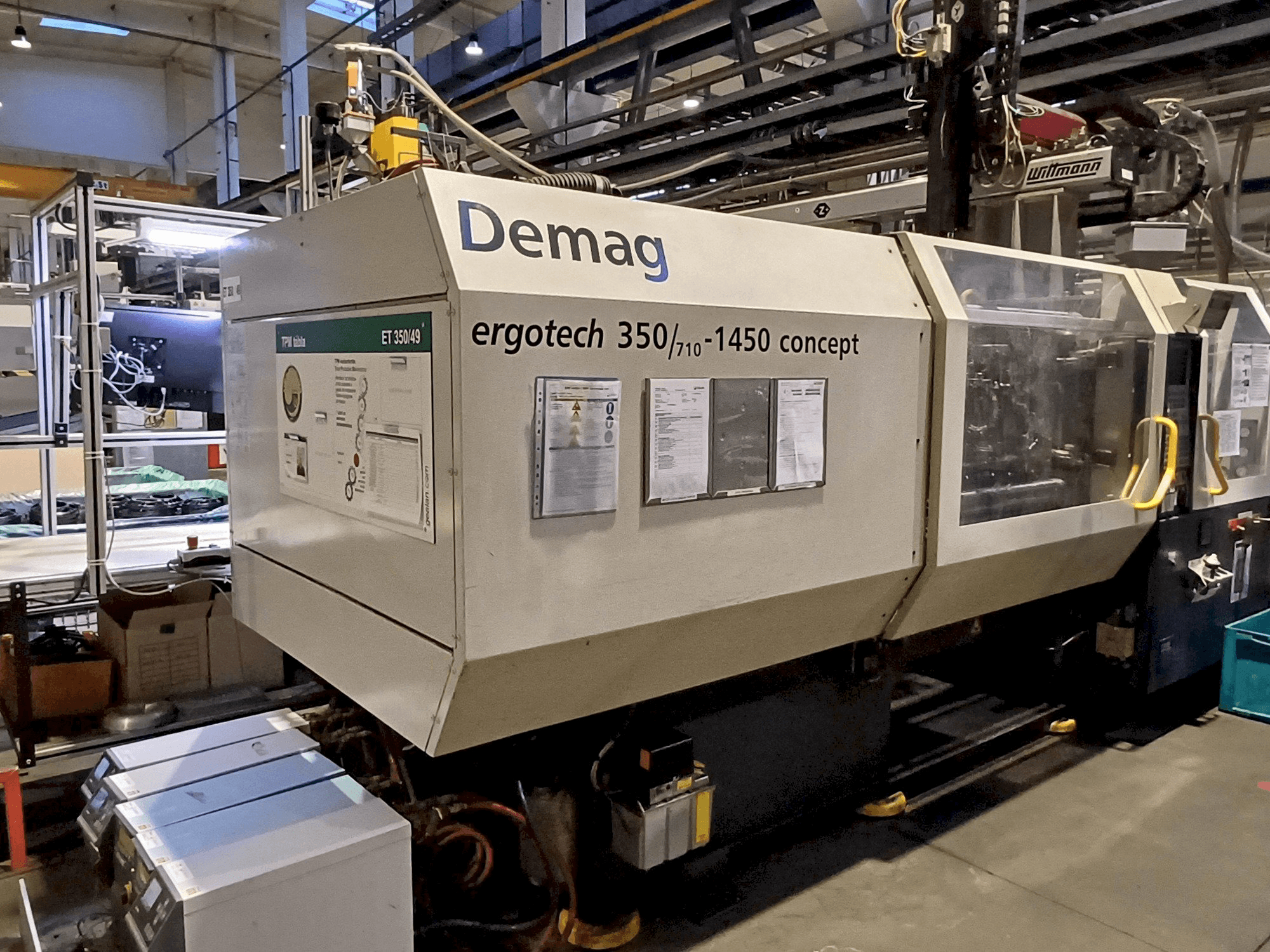 Frontansicht der SUMITOMO SHI DEMAG Ergotech 350 Concept Maschine