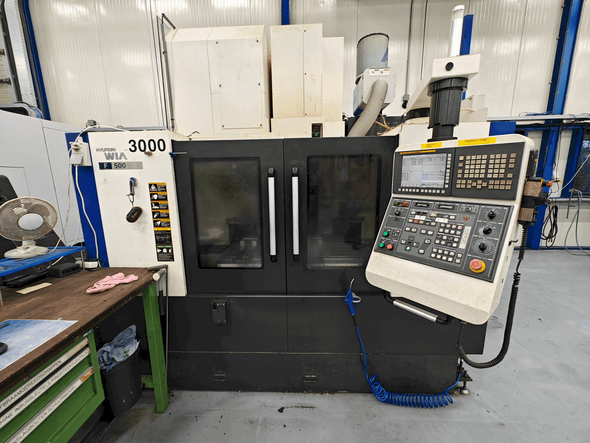 Frontansicht der Hyundai Wia F500 Maschine