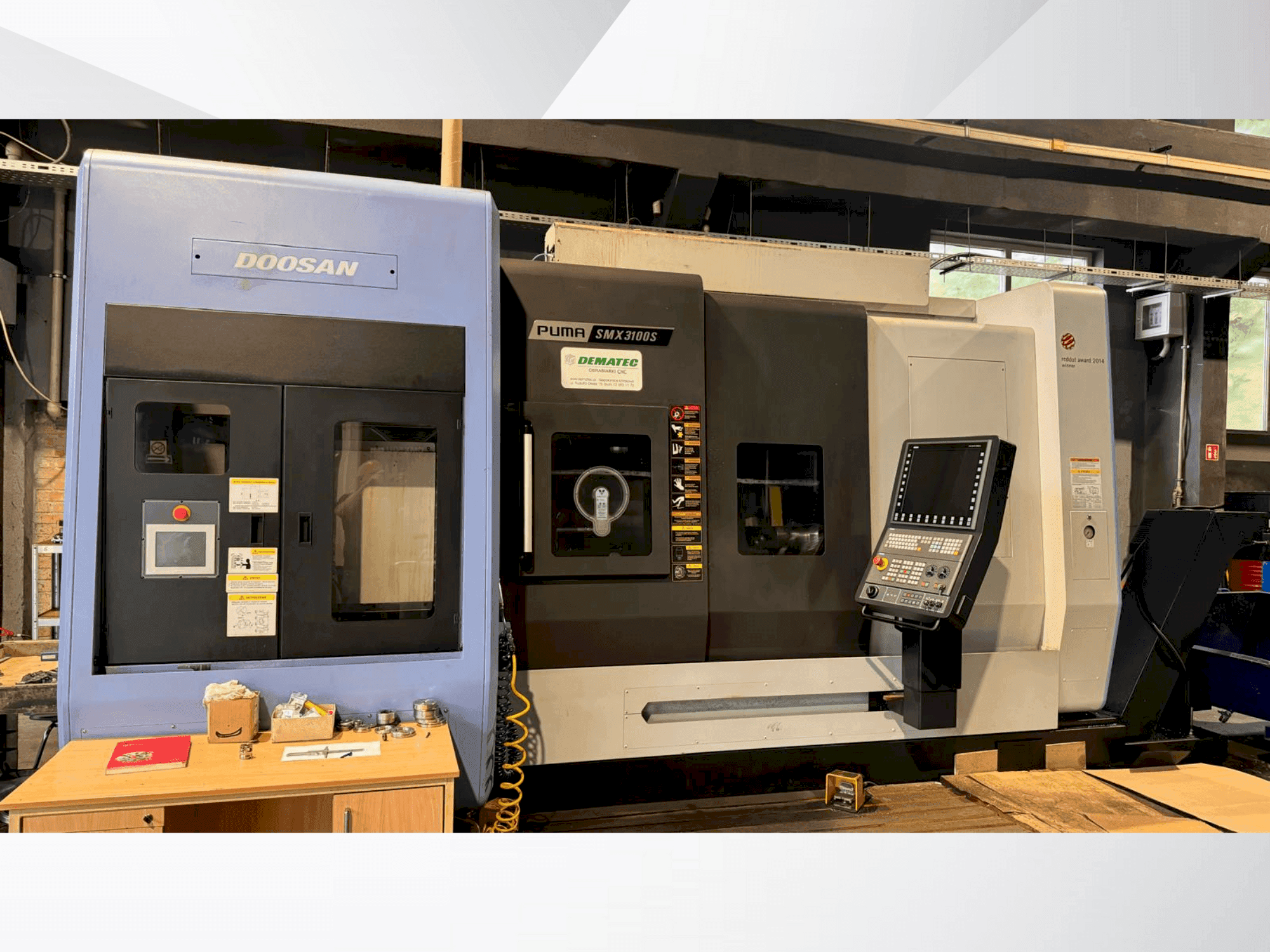 Frontansicht der DOOSAN PUMA SMX 3100 S Maschine