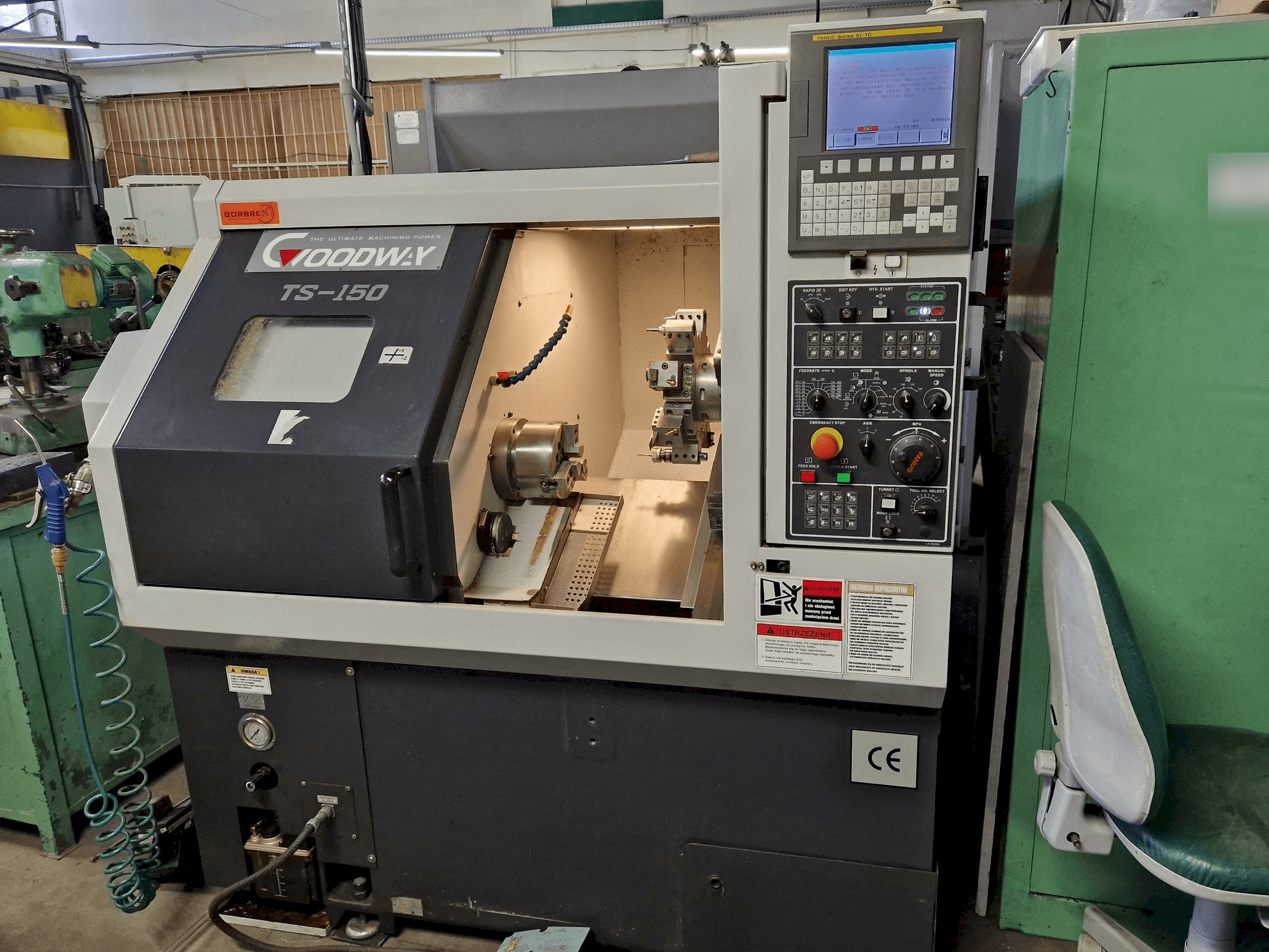 Frontansicht der Goodway TS-150M Maschine